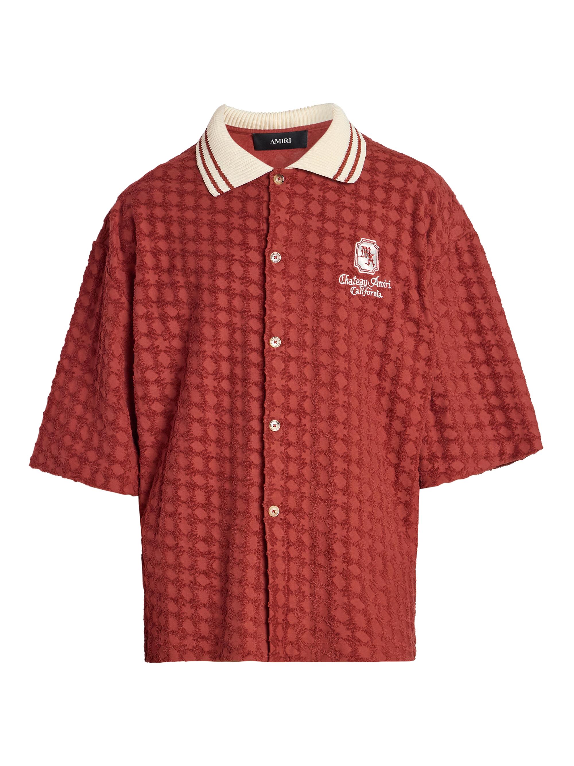 Amiri Men's MA Chateau Oversized Button-Front Shirt - Terracotta