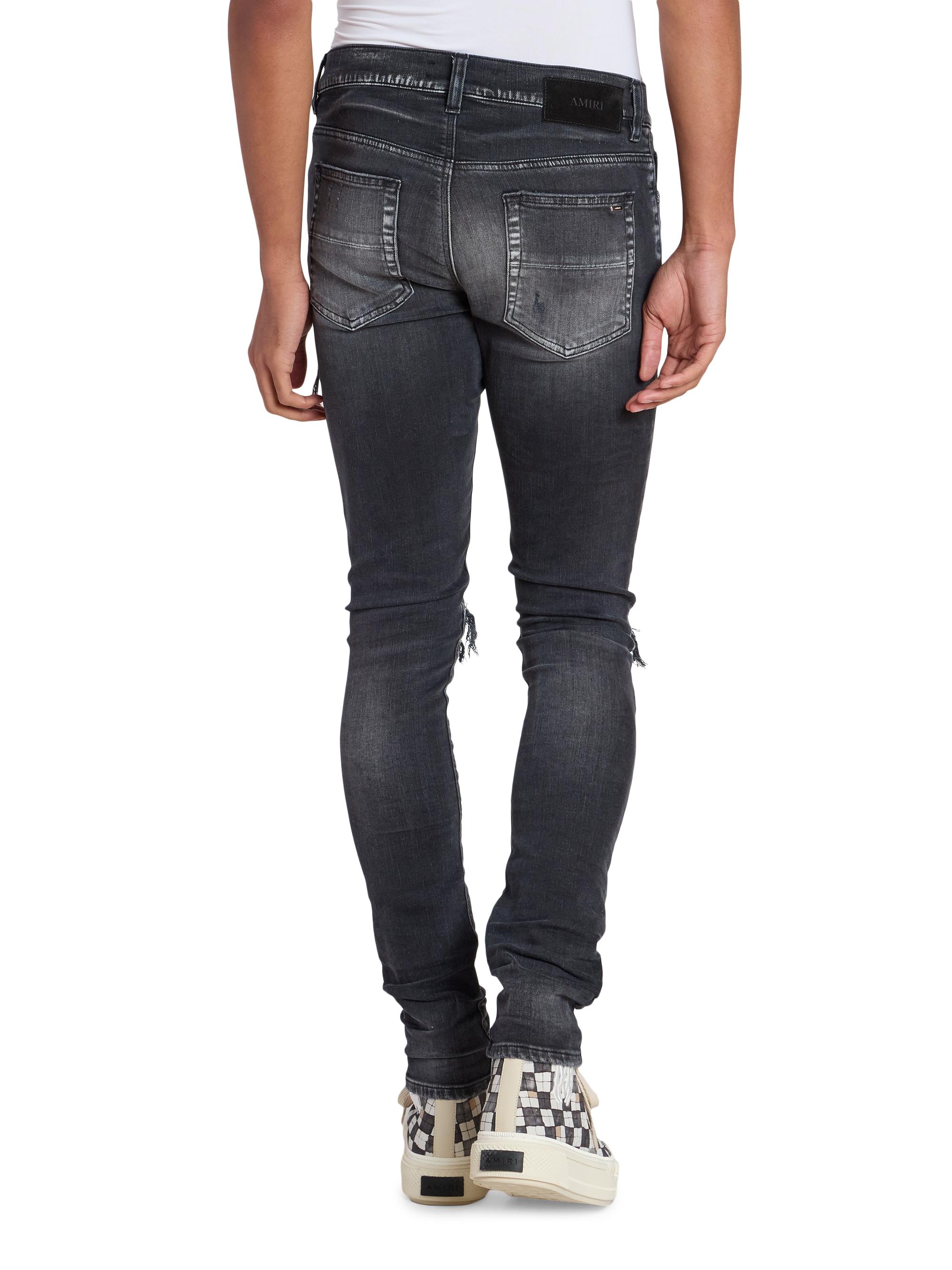 Amiri Mx1 ディストレスト テーパードレッグ ジーンズ30 Amiri MX1 Distressed Skinny Jeans | Saks Fifth Avenue