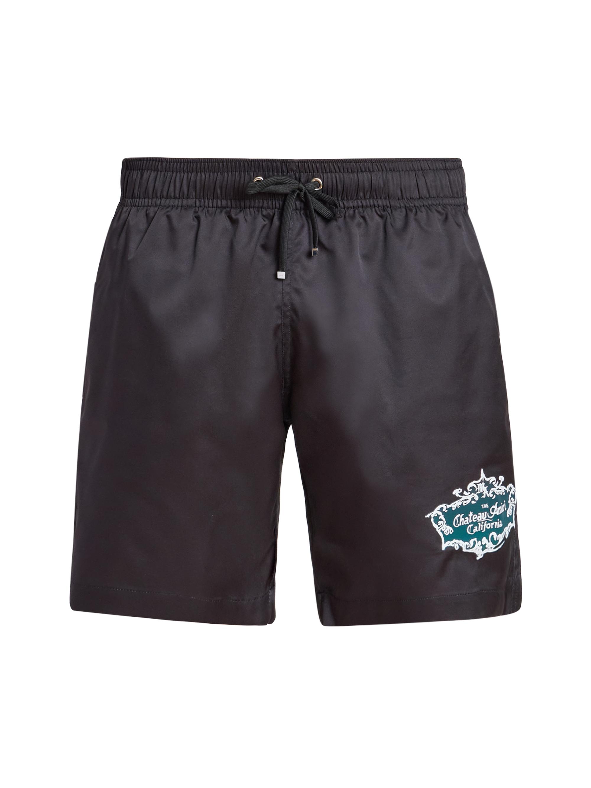 Amiri Men's Chateau Crest Swim Trunks - Black