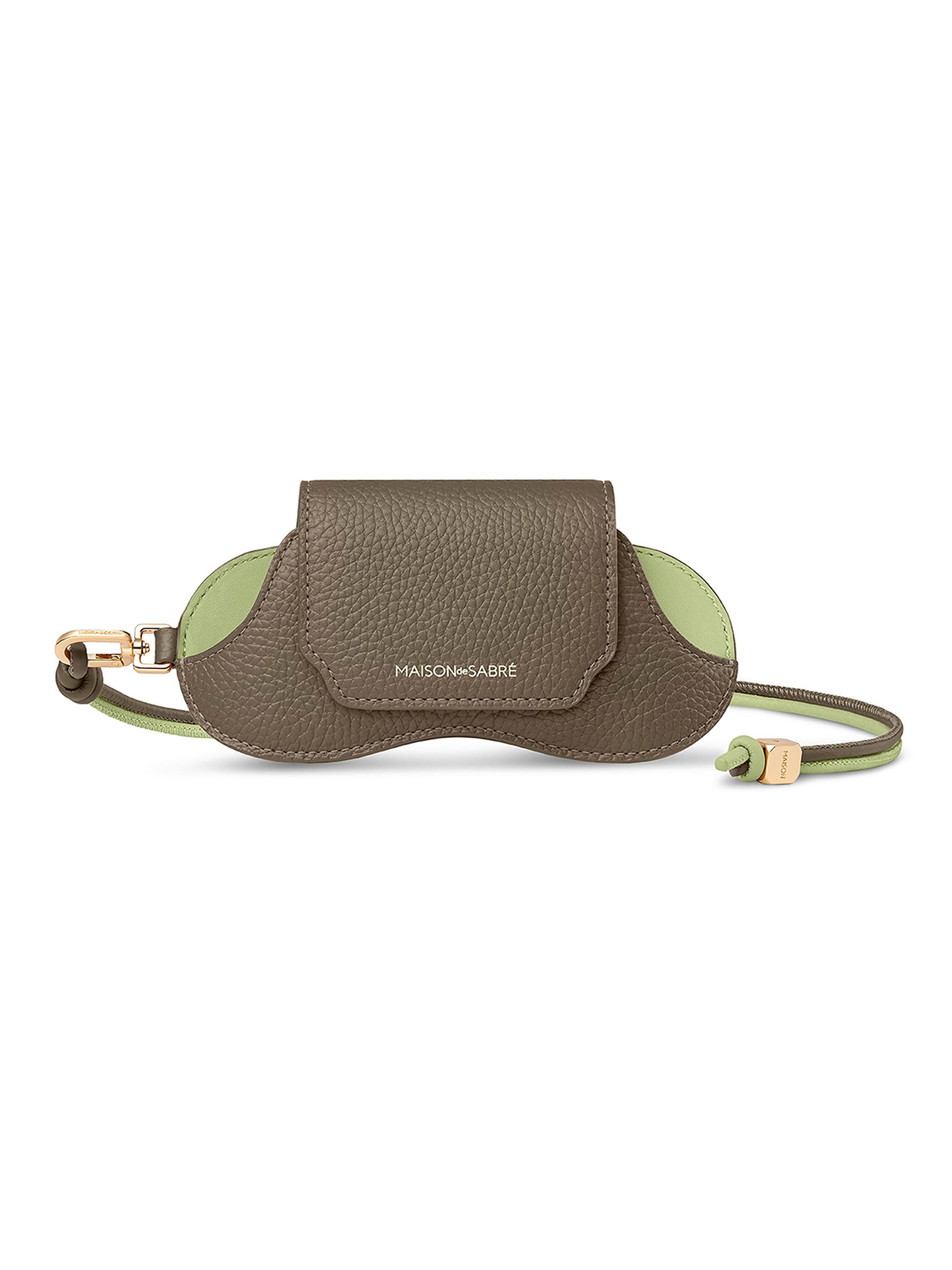 Maison de Sabre Women's Leather Sunglasses Sling Case - Cashmere Clay