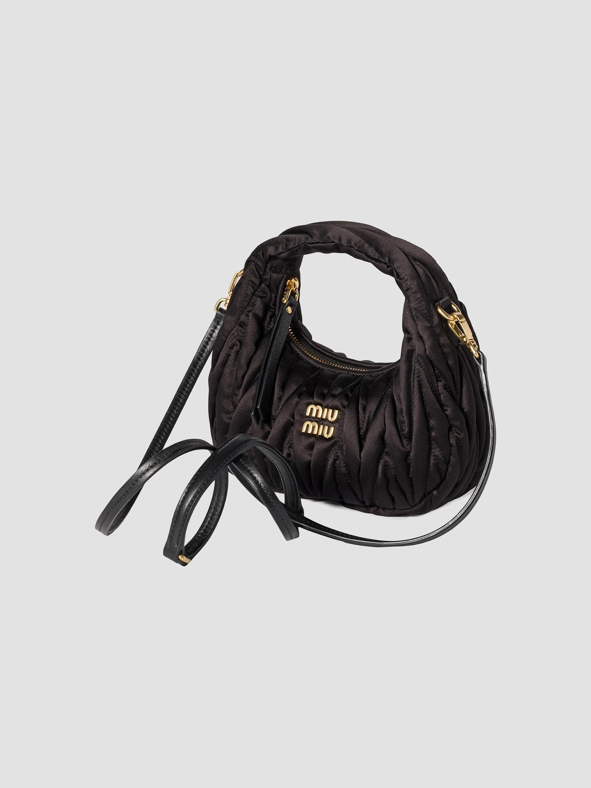 Miu Miu Wander Matelassé Silk Mini Top Handle Bag | Saks Fifth Avenue