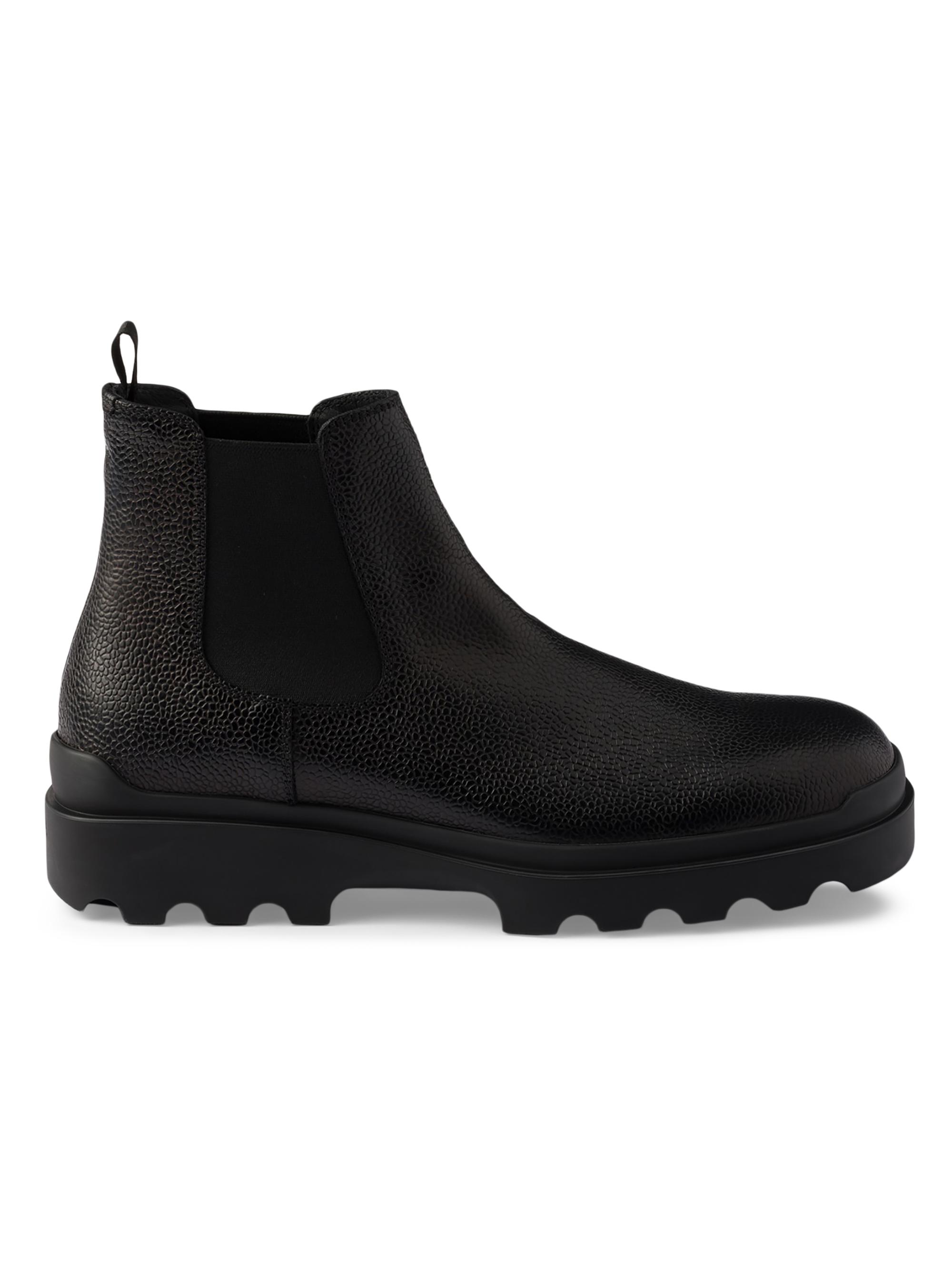 Prada Brushed Leather Chelsea Boots | Saks Fifth Avenue
