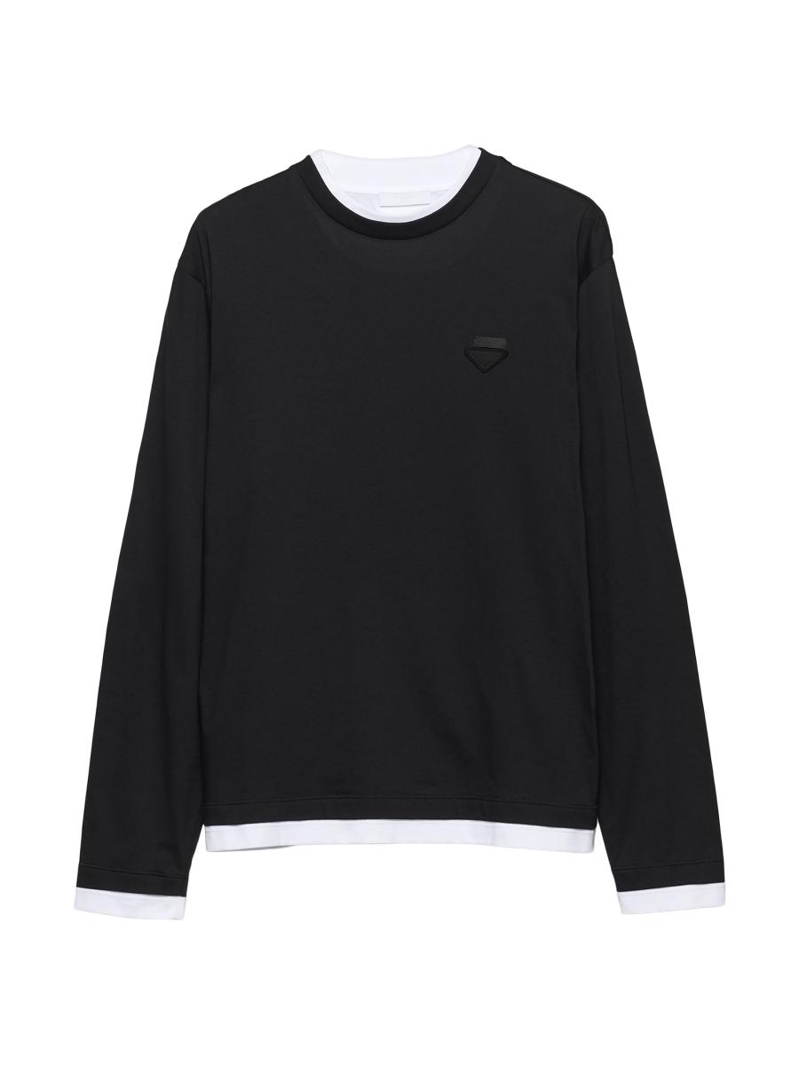 Prada Long-Sleeved Cotton T-Shirt | Saks Fifth Avenue