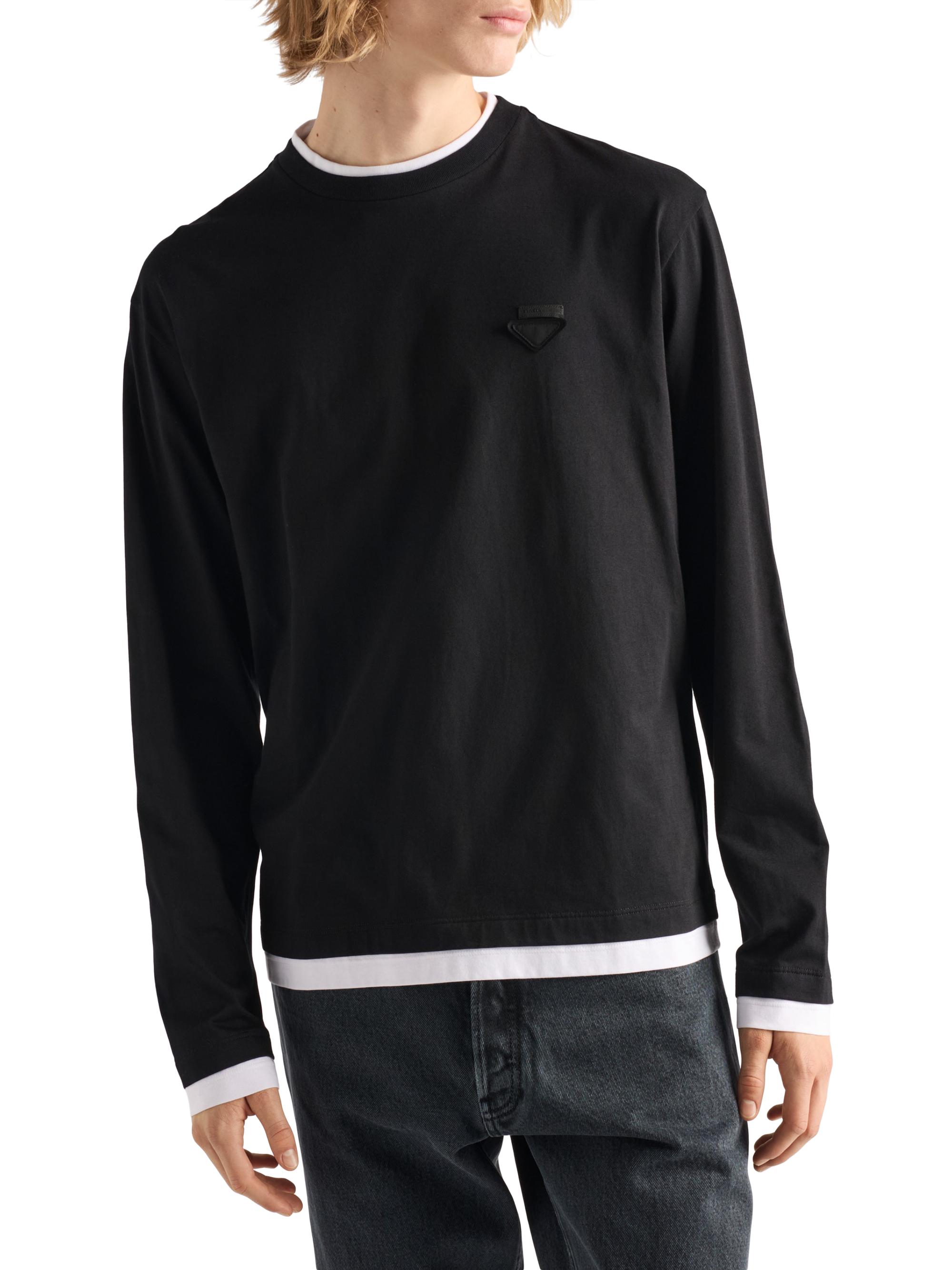 Prada Long-Sleeved Cotton T-Shirt | Saks Fifth Avenue