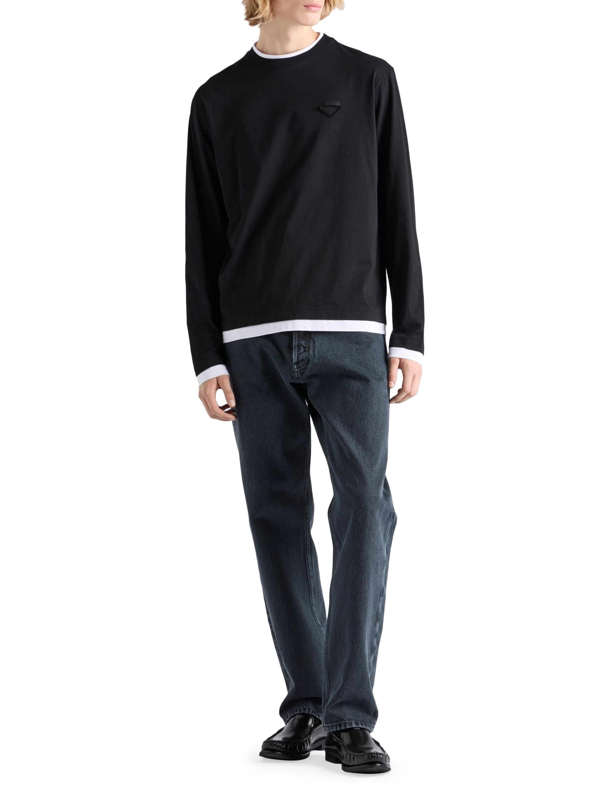 Prada Long-Sleeved Cotton T-Shirt | Saks Fifth Avenue