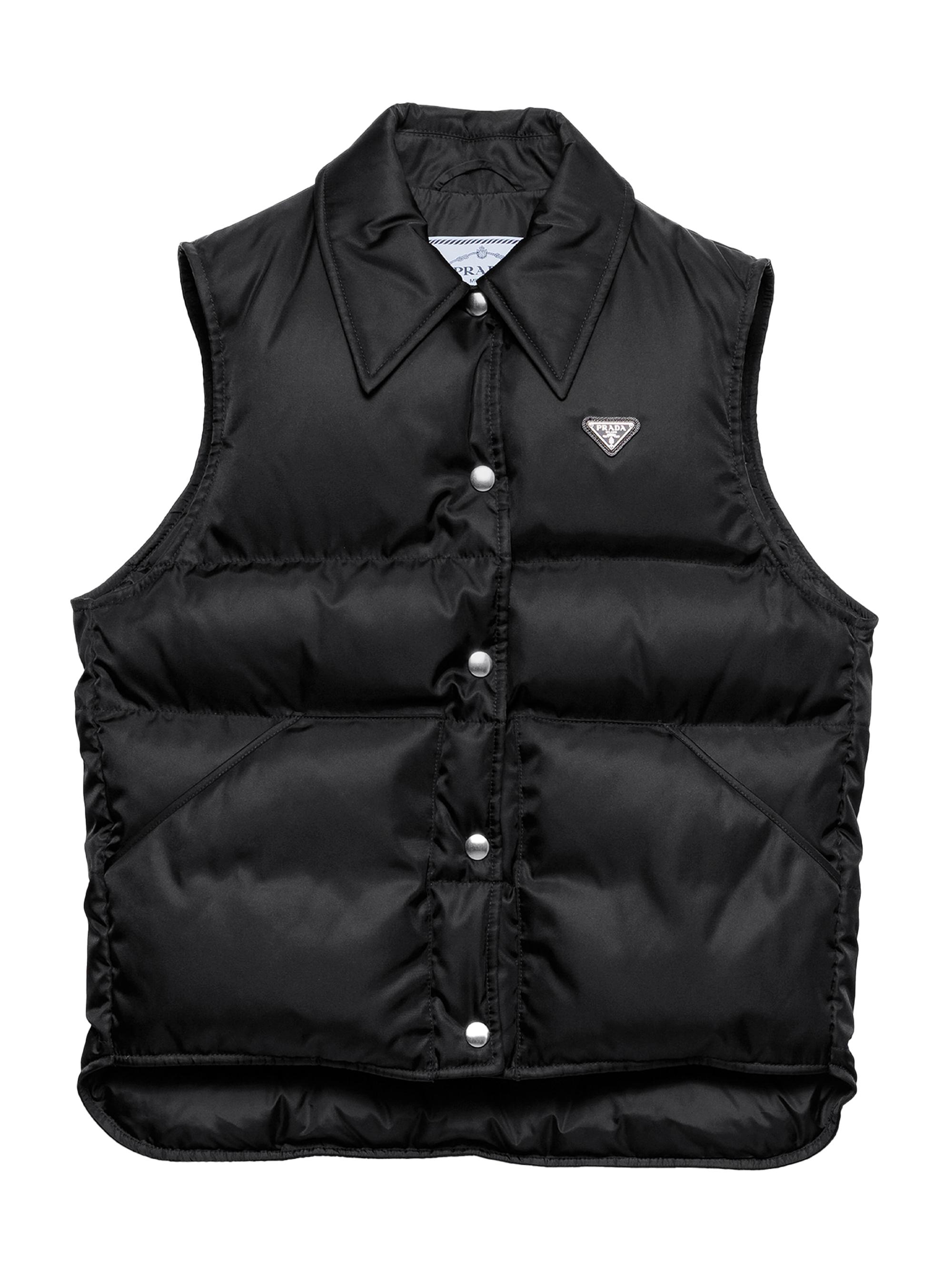 PRADA black Nylon Vest 46 プラダ Black Padded Re-nylon Vest | PRADA