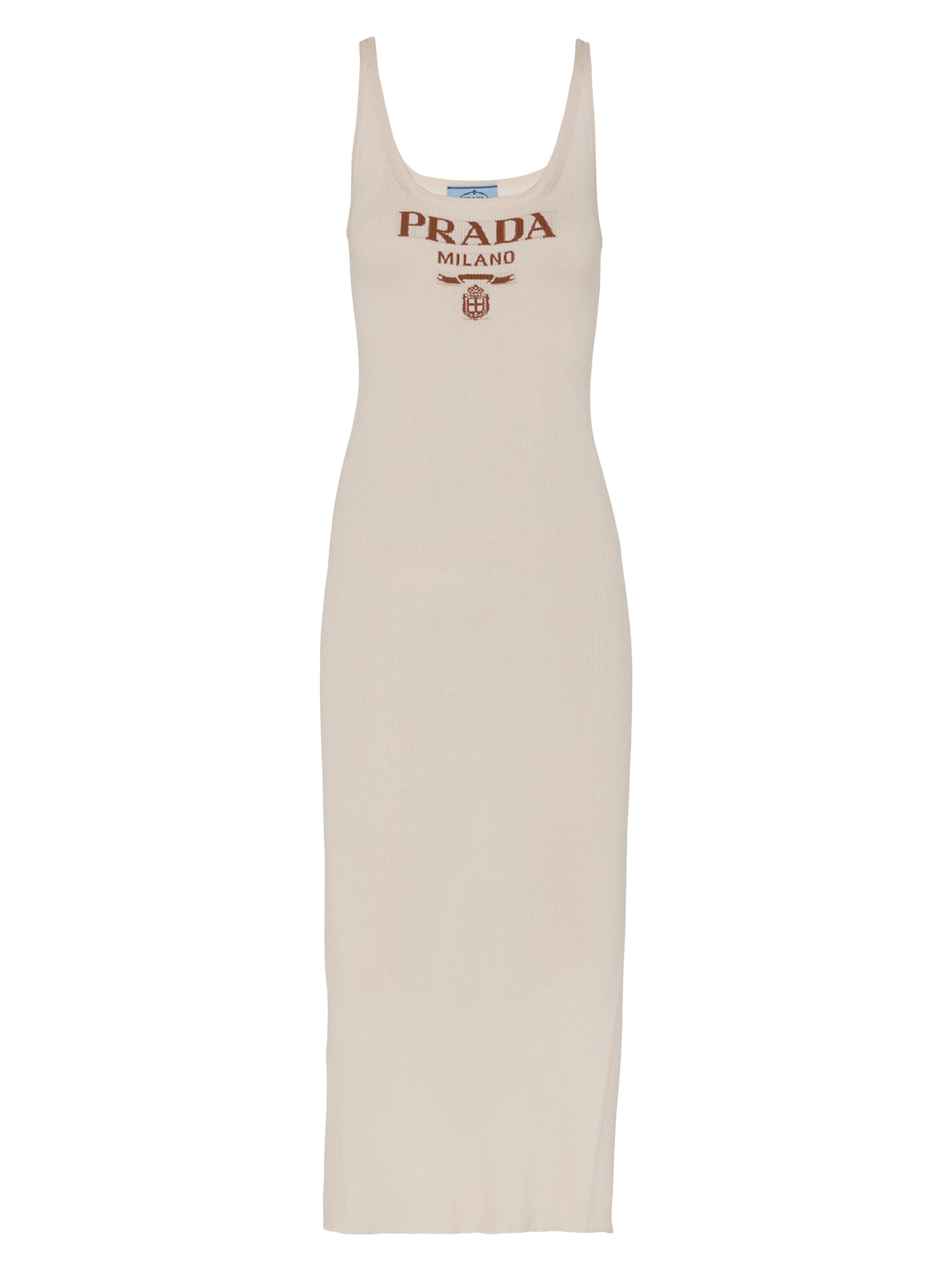 Prada Women's Silk Dress - Beige Khaki