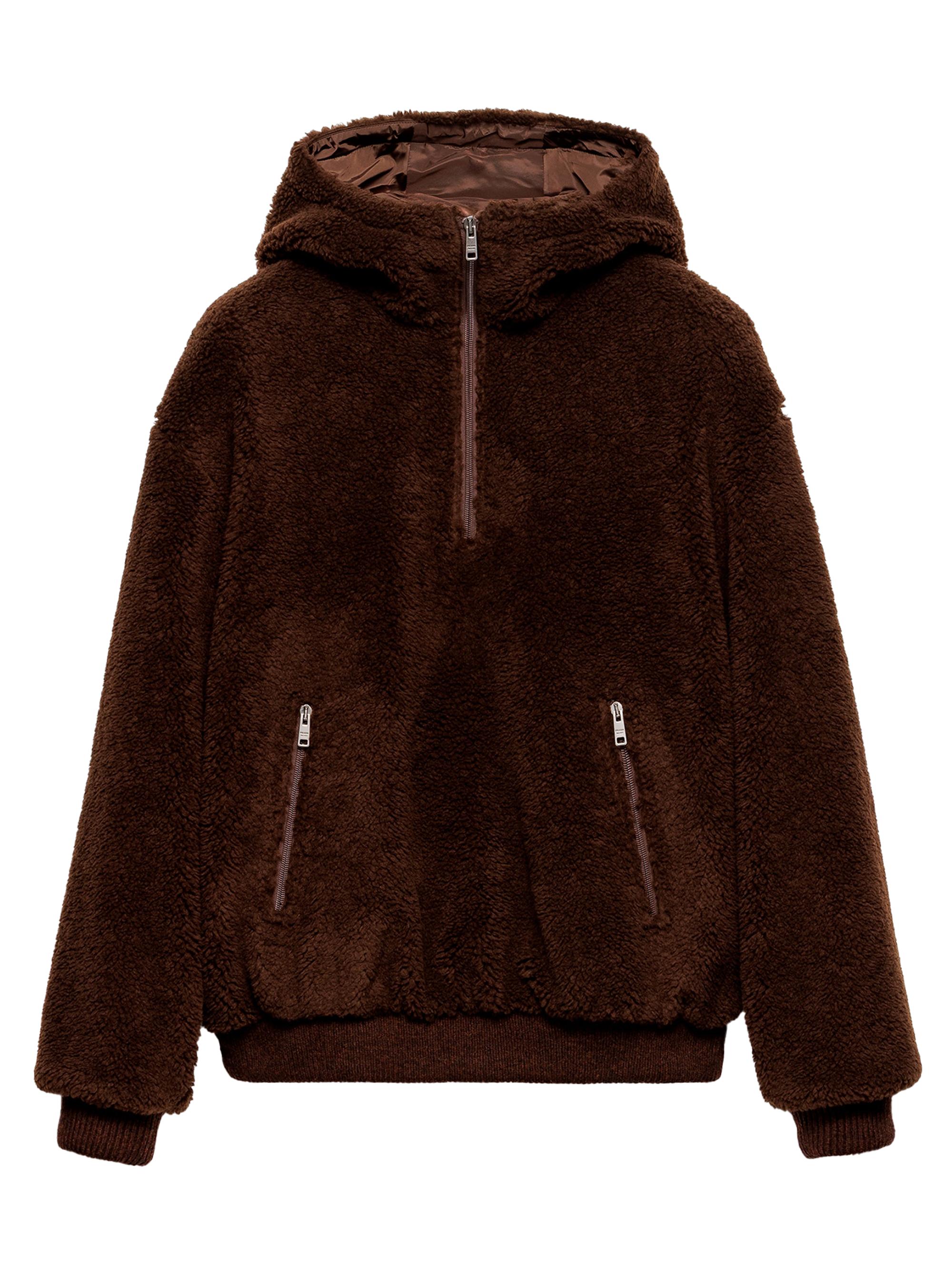 Prada Men's Wool Blend Hoodie - Brown
