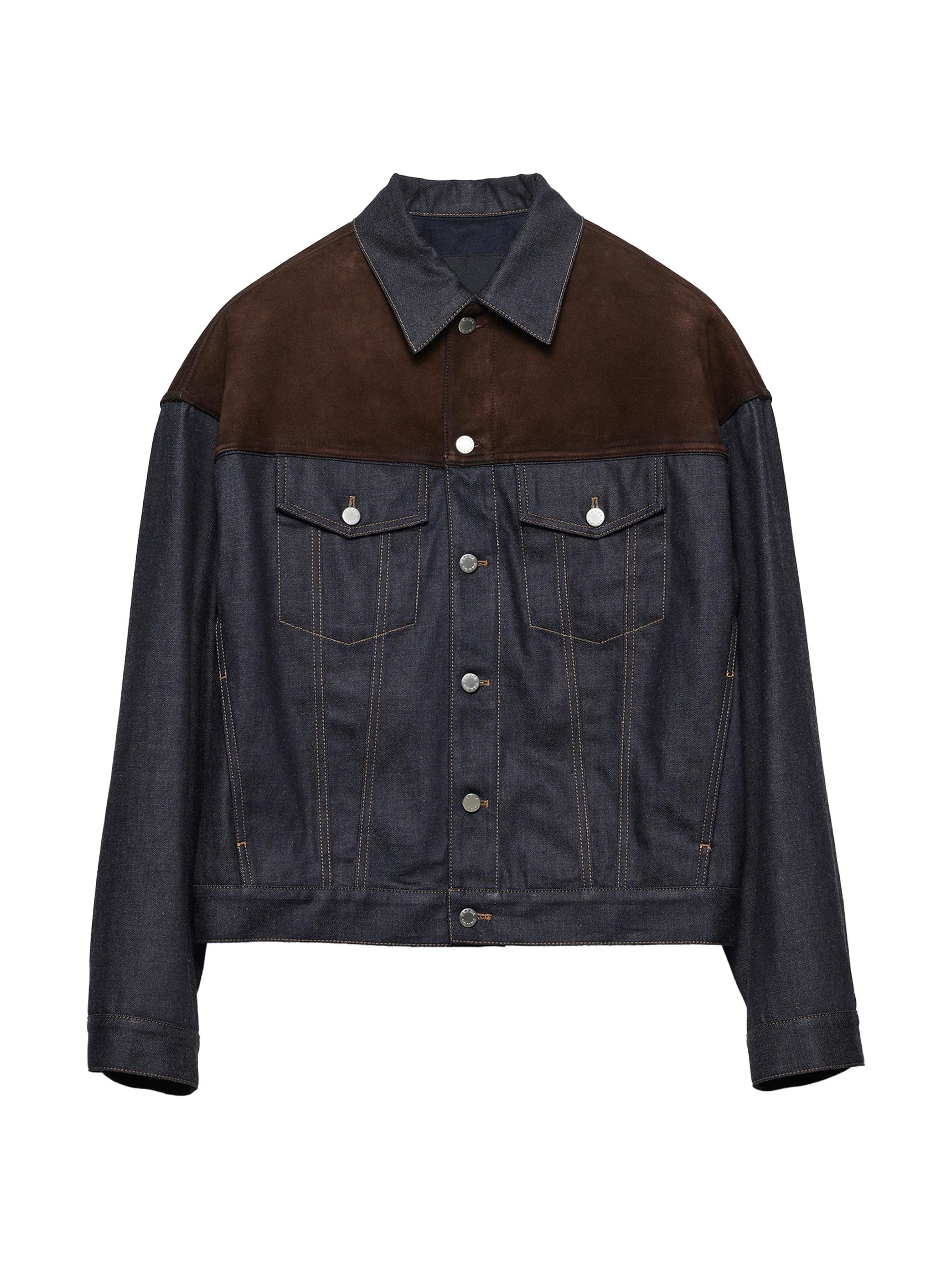 Sacai Denim Mixed-Media Jacket | Saks Fifth Avenue