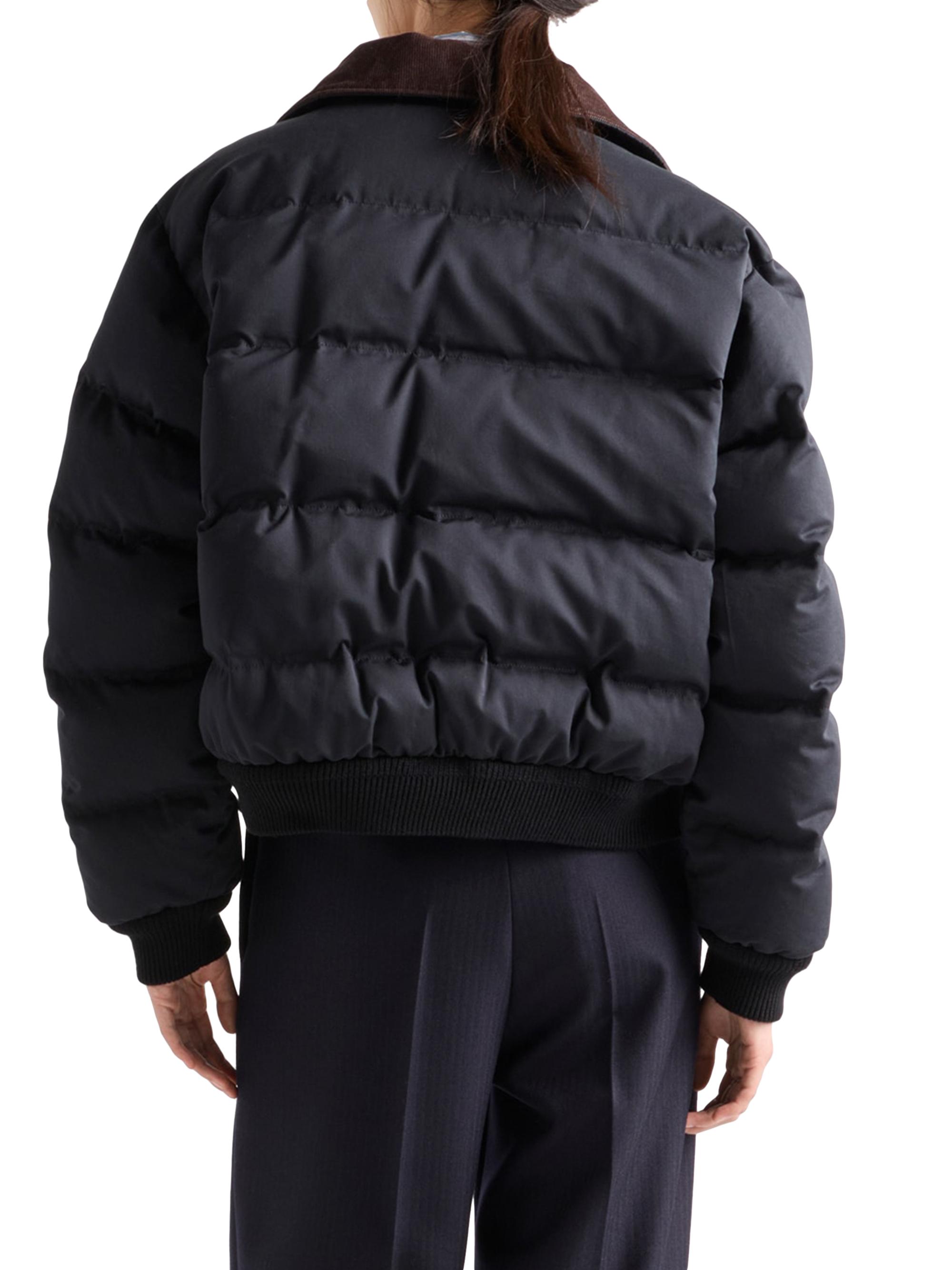 Prada Cropped Compact Poplin Down Jacket | Saks Fifth Avenue