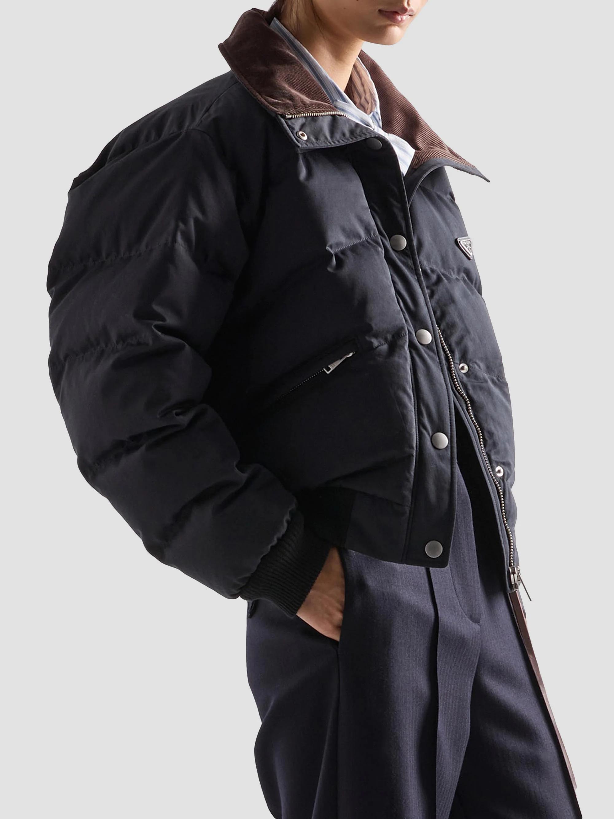 Prada Cropped Compact Poplin Down Jacket | Saks Fifth Avenue