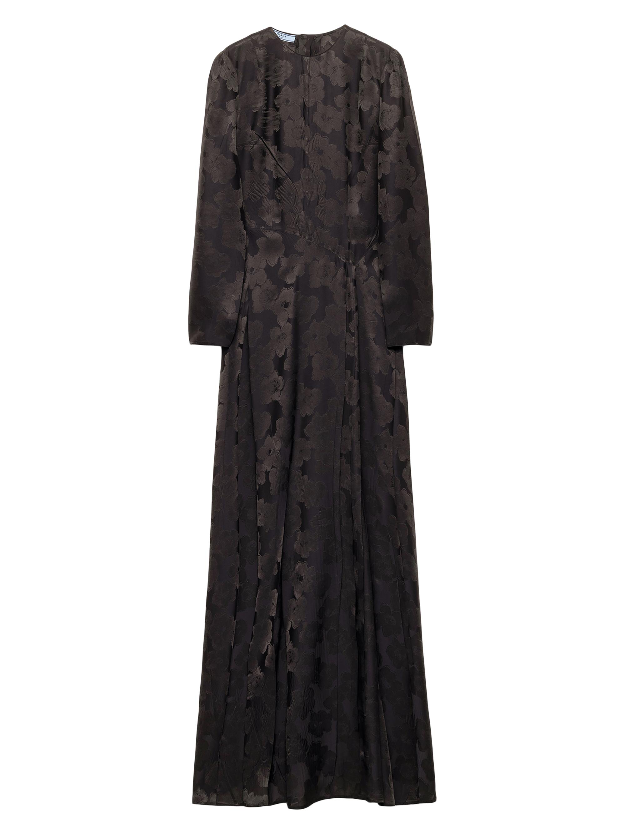 Prada Women's Long Primula Jacquard Dress - Grey