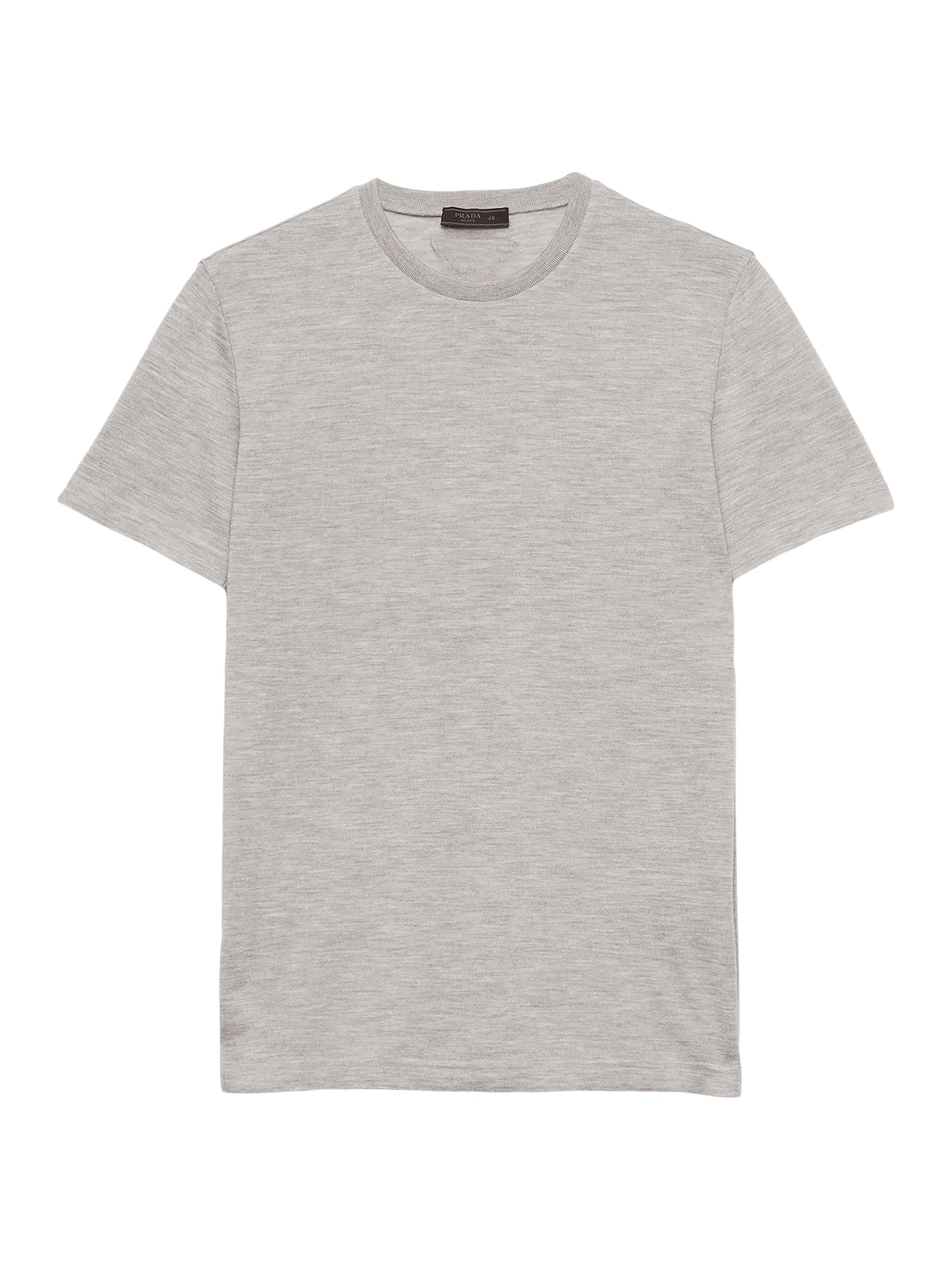 Prada Men's Oversized Cashmere T-Shirt - Grey