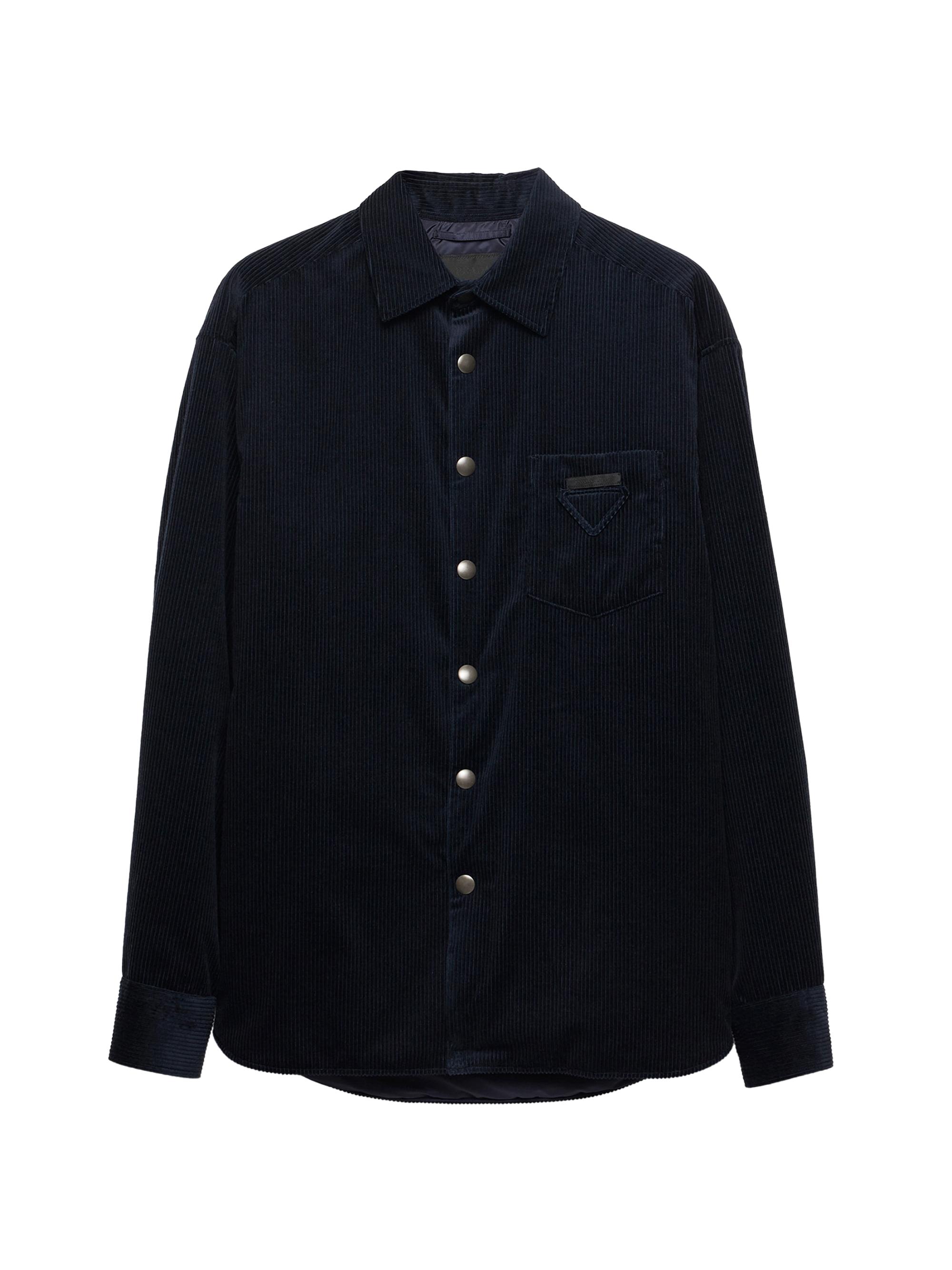 Prada Men's Corduroy Shirt - Blue