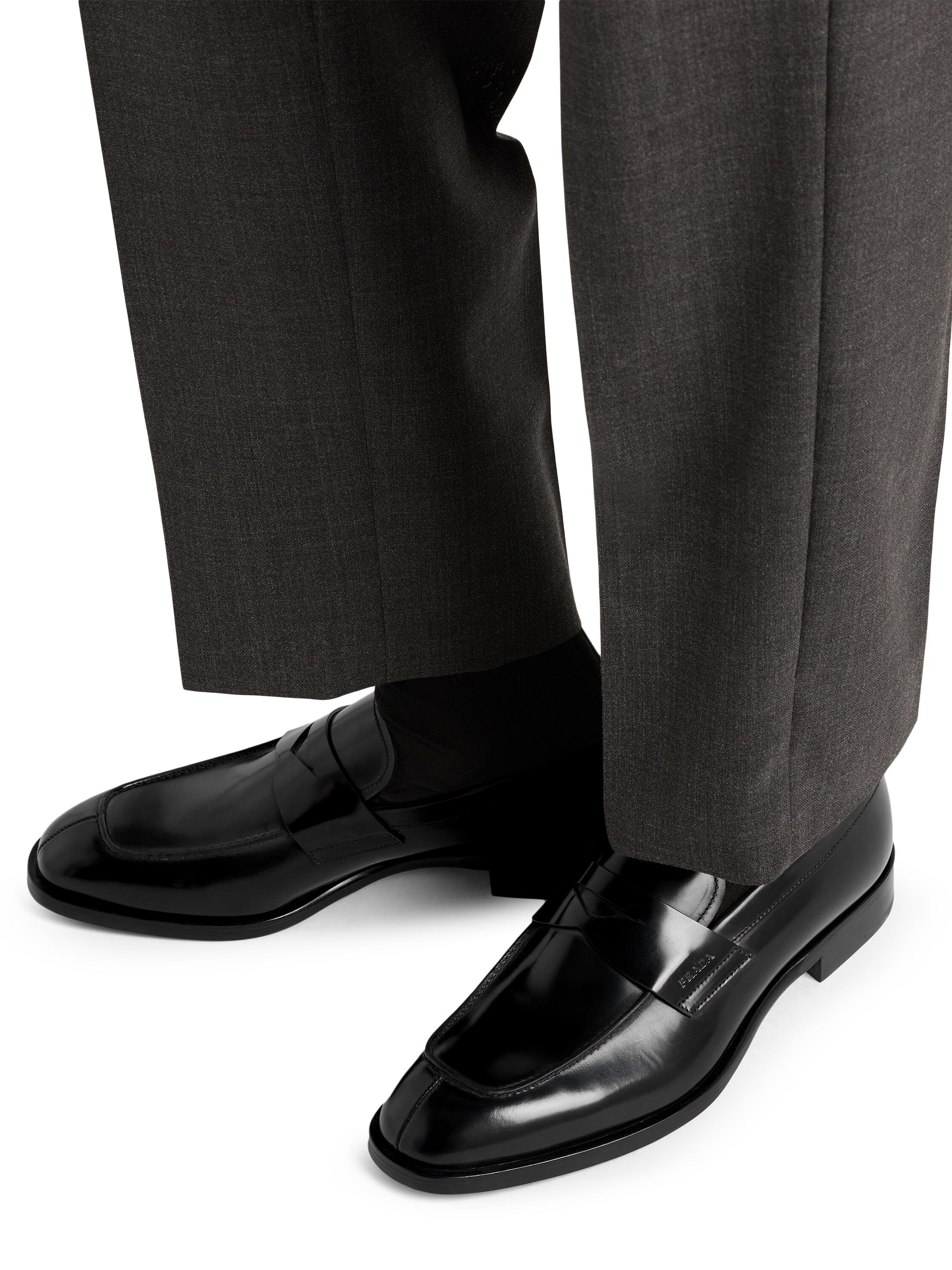 Prada Brushed Leather Loafers | Saks Fifth Avenue