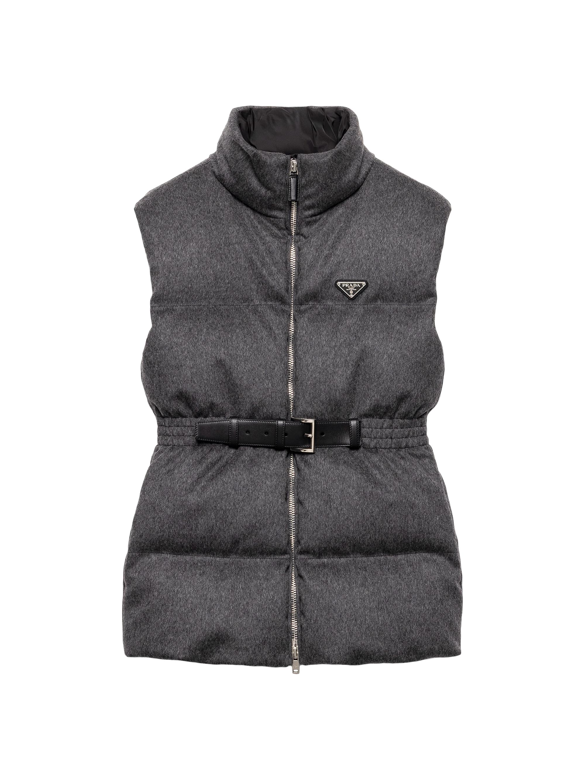 Prada Flannel Down Vest | Saks Fifth Avenue
