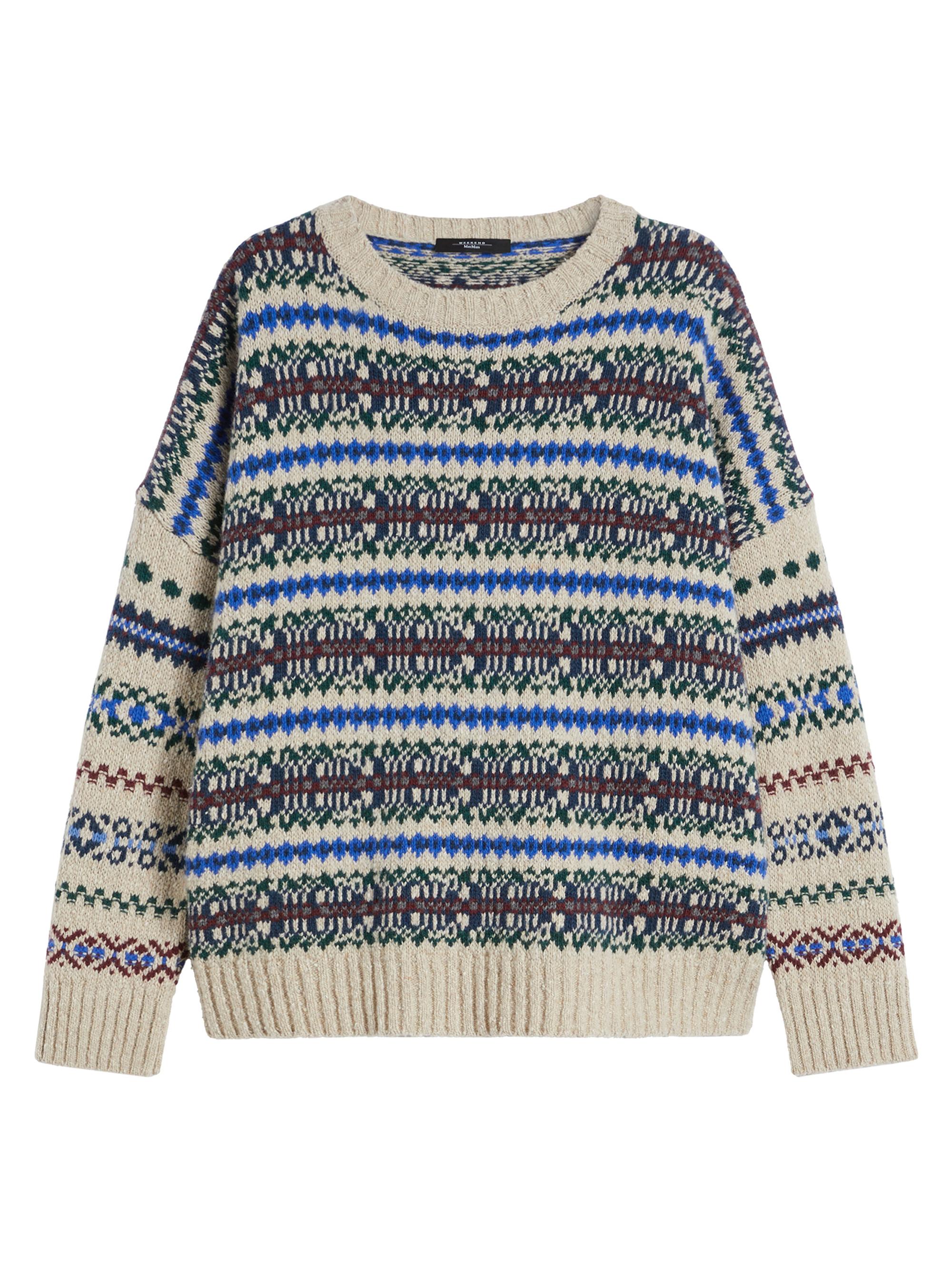 Weekend Max Mara Women's Wool Tweed Jumper - Ecru Jacquard