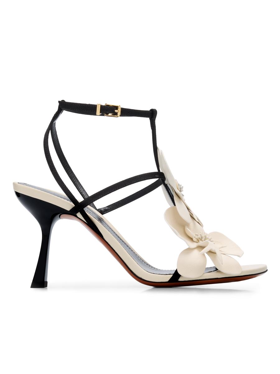 Zimmermann Women's Orchid 85mm Appliqué Leather Sandals In Brown