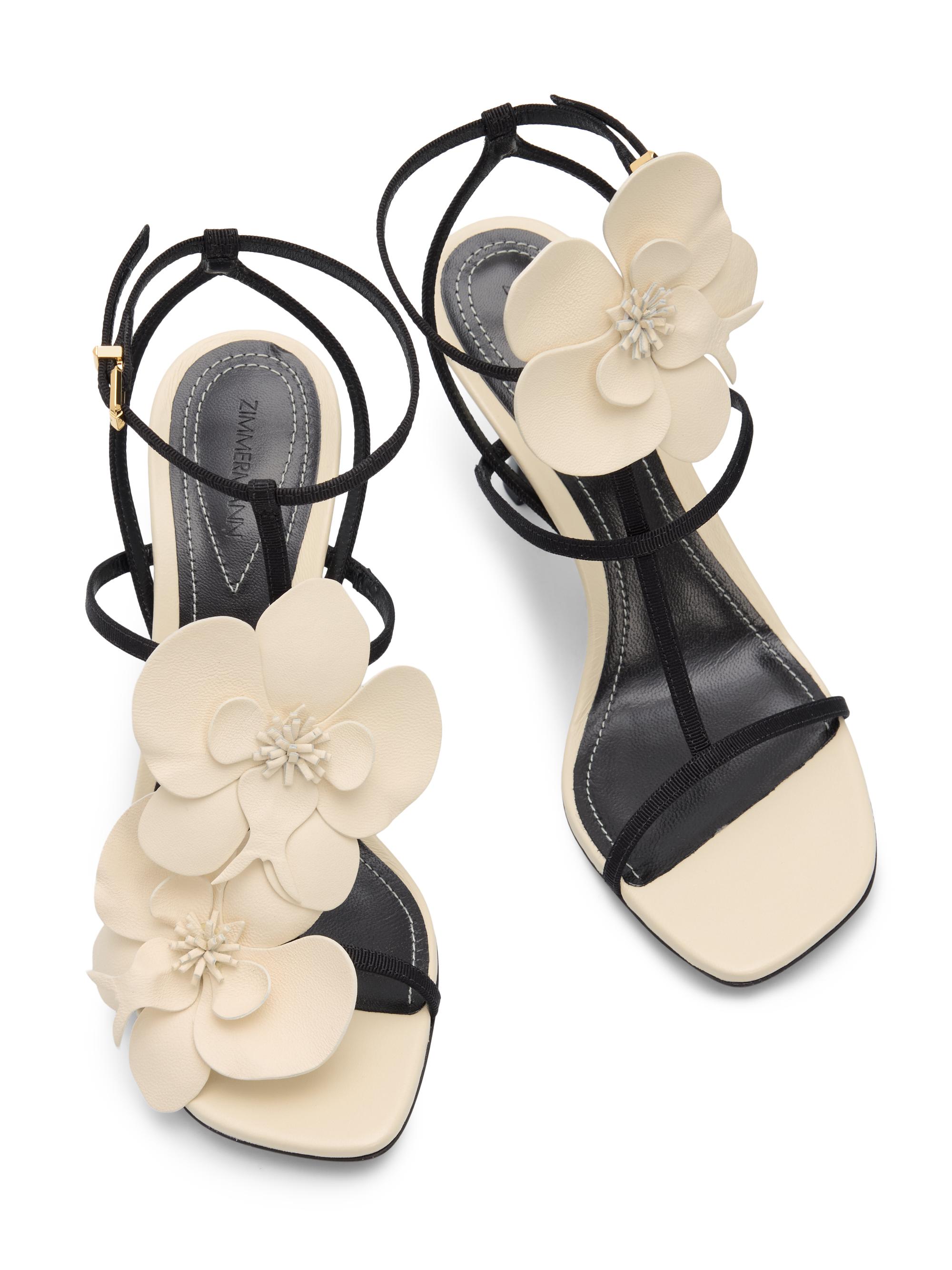 Zimmermann Orchid 85MM Appliqué Leather Sandals | Saks Fifth Avenue