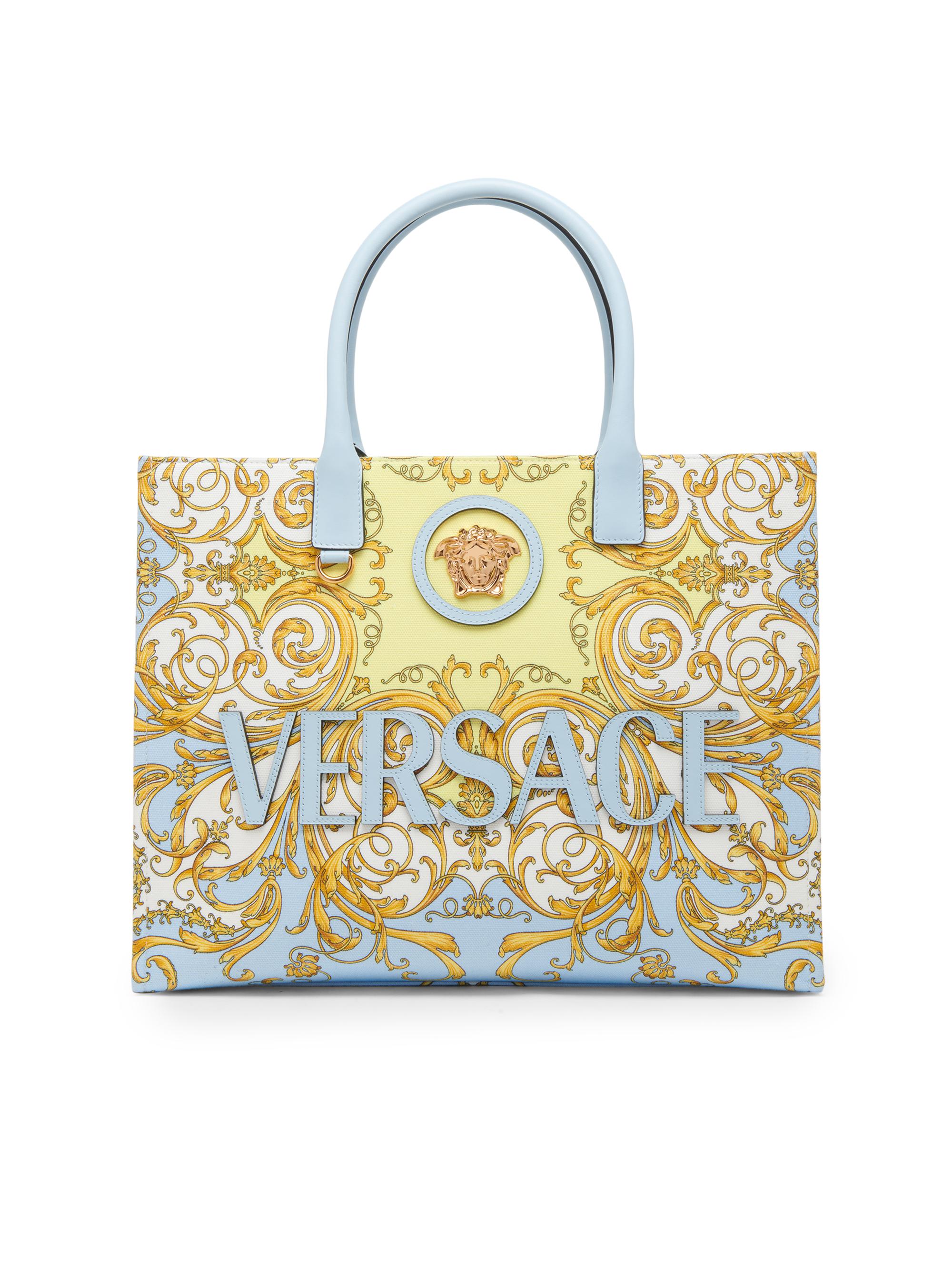 Versace Athena Barocco Raffia Tote Bag | Saks Fifth Avenue