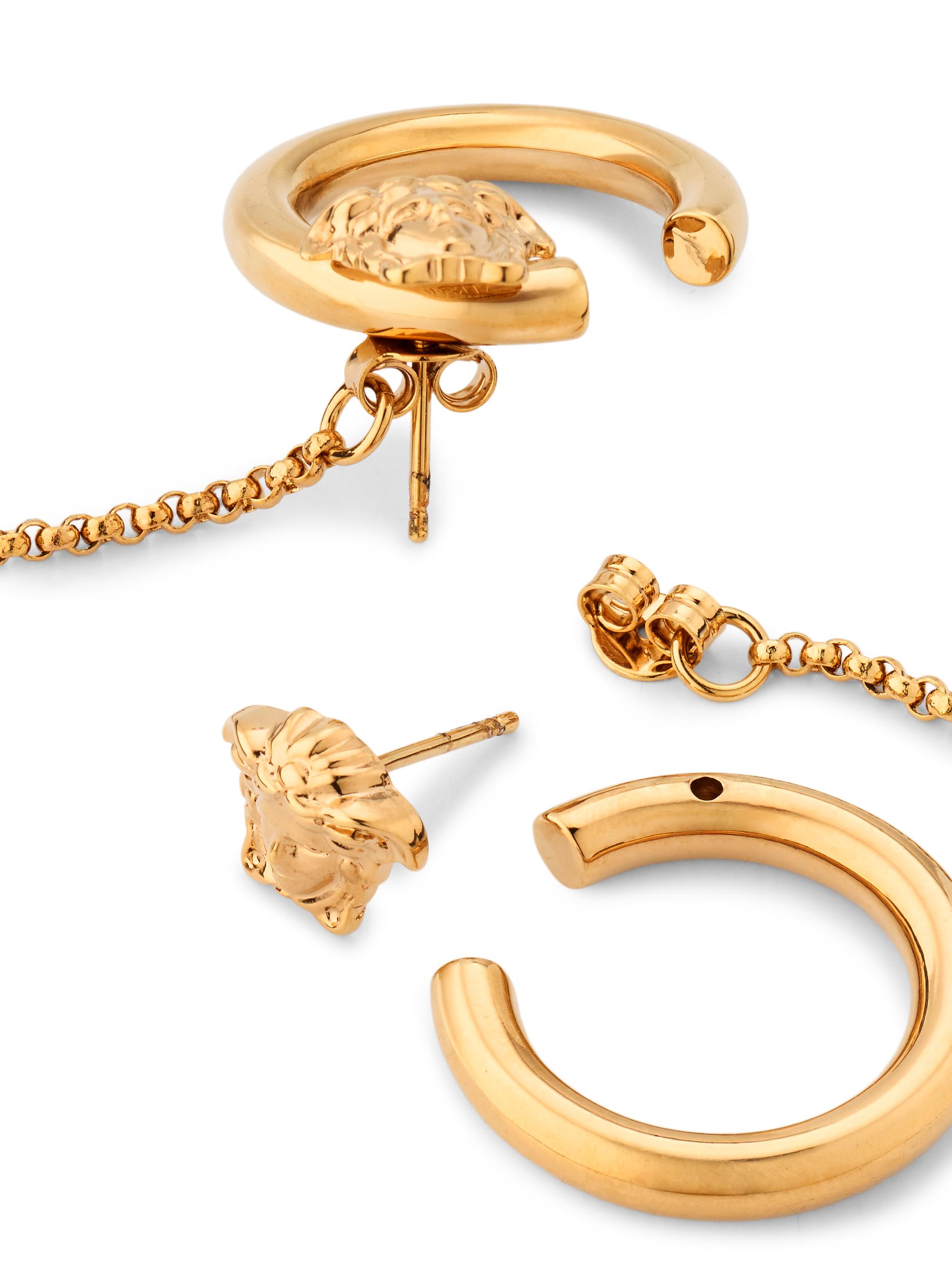 Versace Goldtone Medusa Logo Drop Earrings | Saks Fifth Avenue