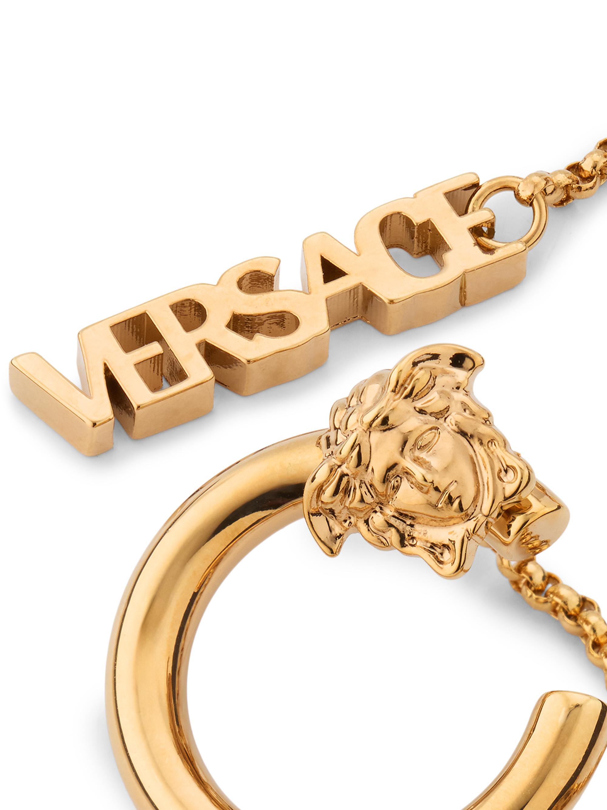 Versace Goldtone Medusa Logo Drop Earrings | Saks Fifth Avenue