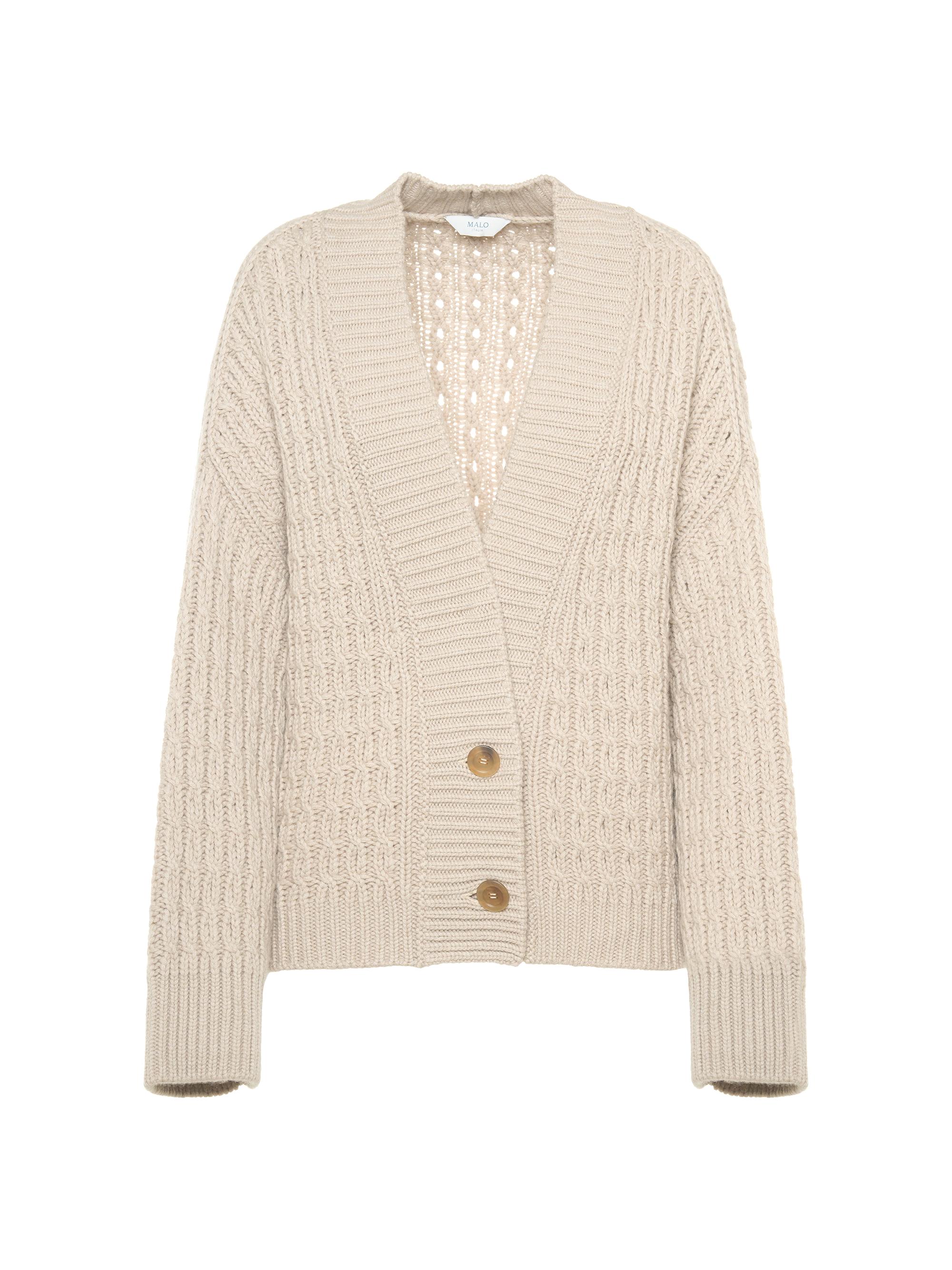 Malo Women's Anna Cashmere Cardigan - Dune | Thumbnail 7
