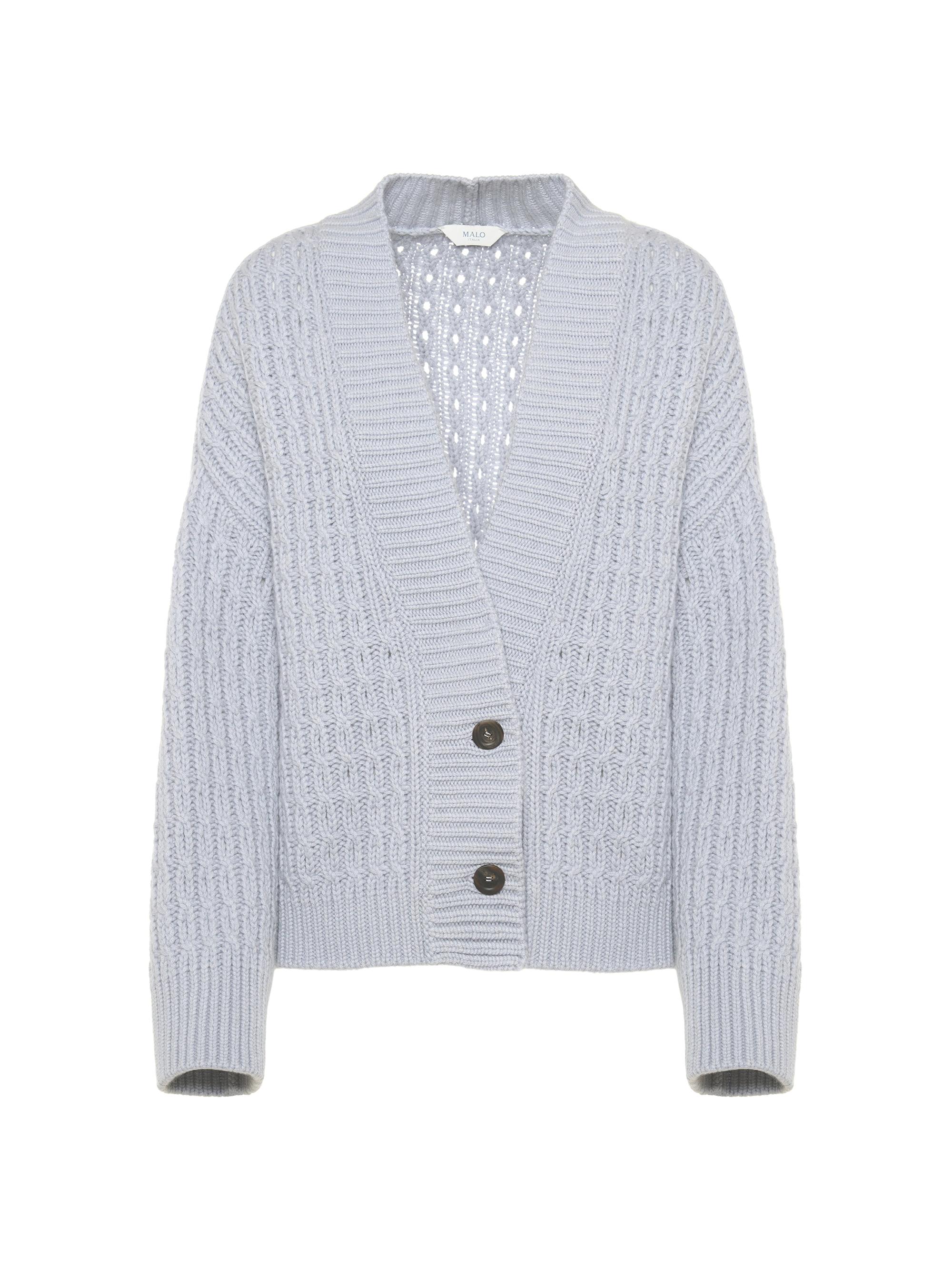 Malo Women's Anna Cashmere Cardigan - Sea Grey