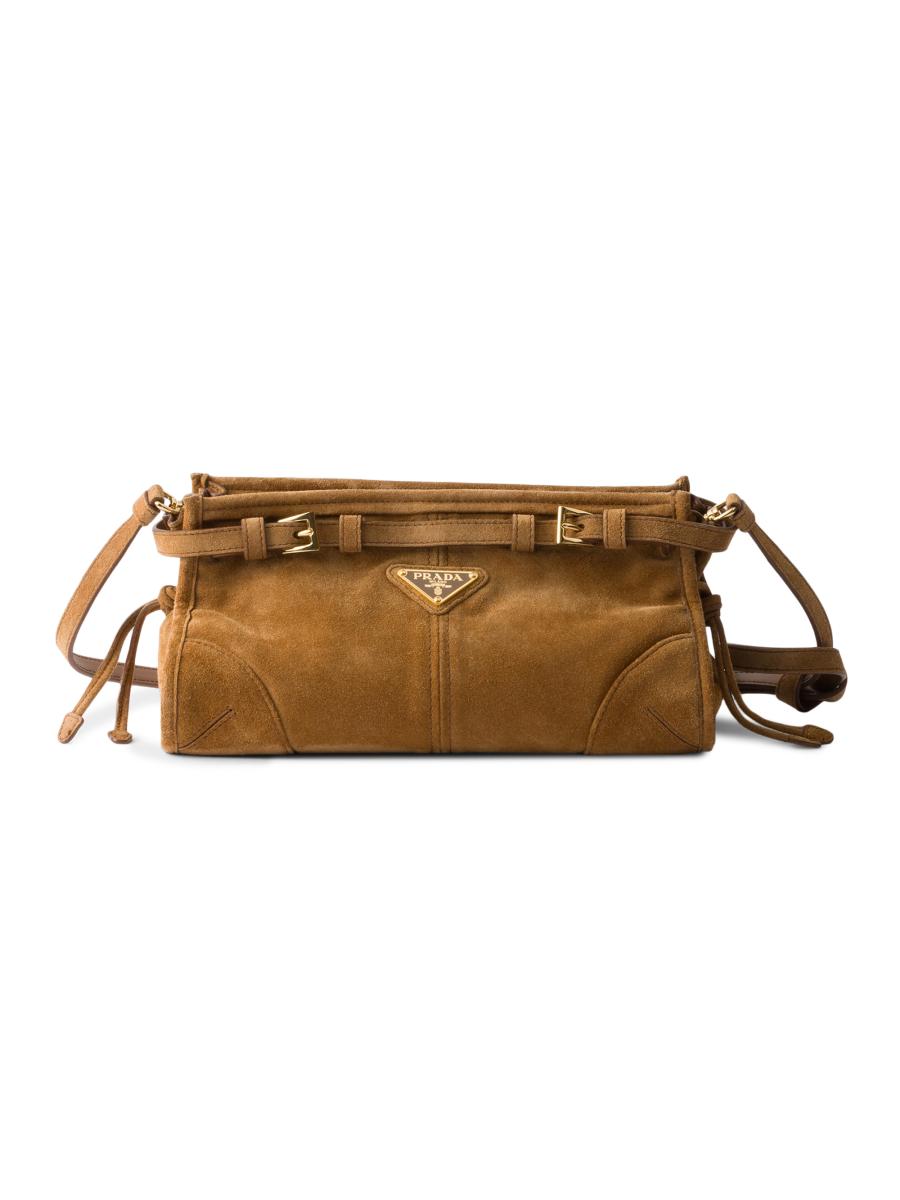 Prada Bonnie Small Suede Shoulder Bag | Saks Fifth Avenue
