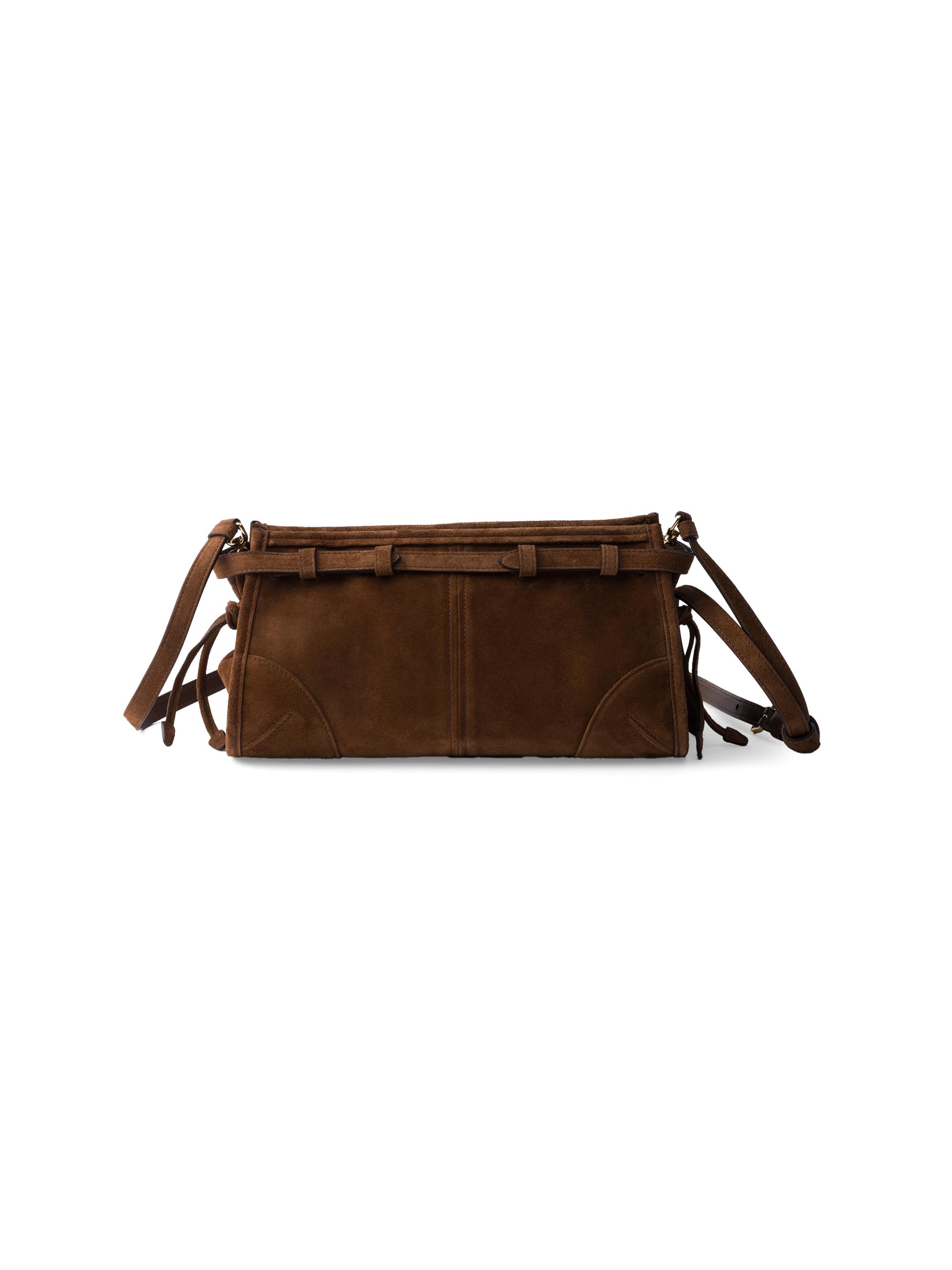ショルダーバッグ 90s PRADA Suede ribbon one shoulder bag Cocoa Brown Prada Arqué suede shoulder bag | PRADA - United States