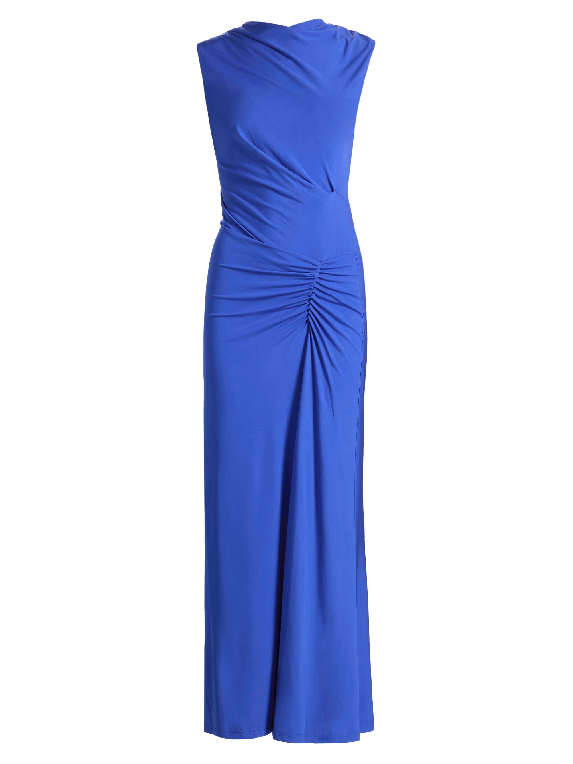 SIMKHAI Women's Acacia Ruched Jersey Midi-Dress - Cobalt Blue