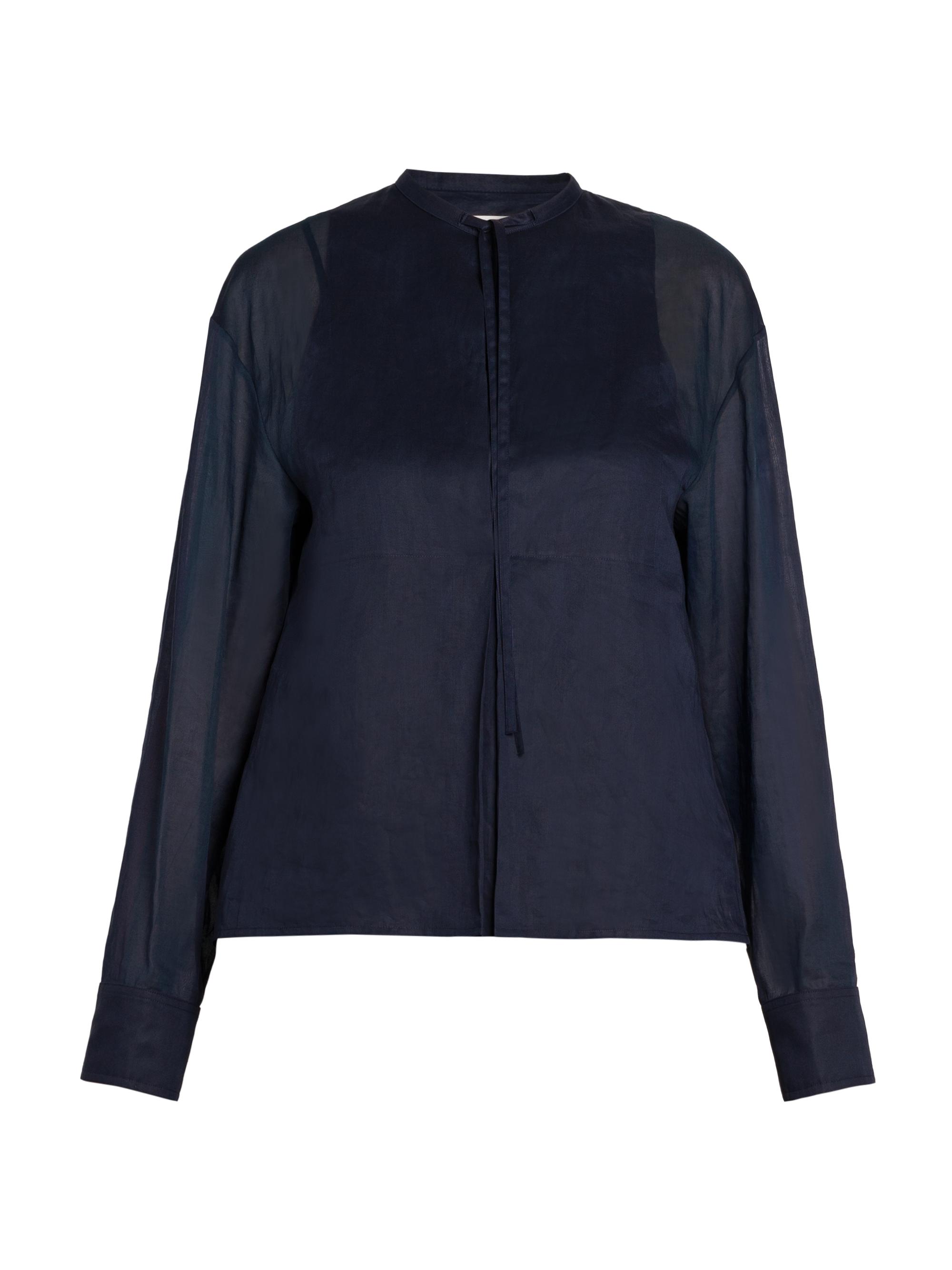 Jil Sander Women's Glace Cotton Organdy Shirt - Midnight