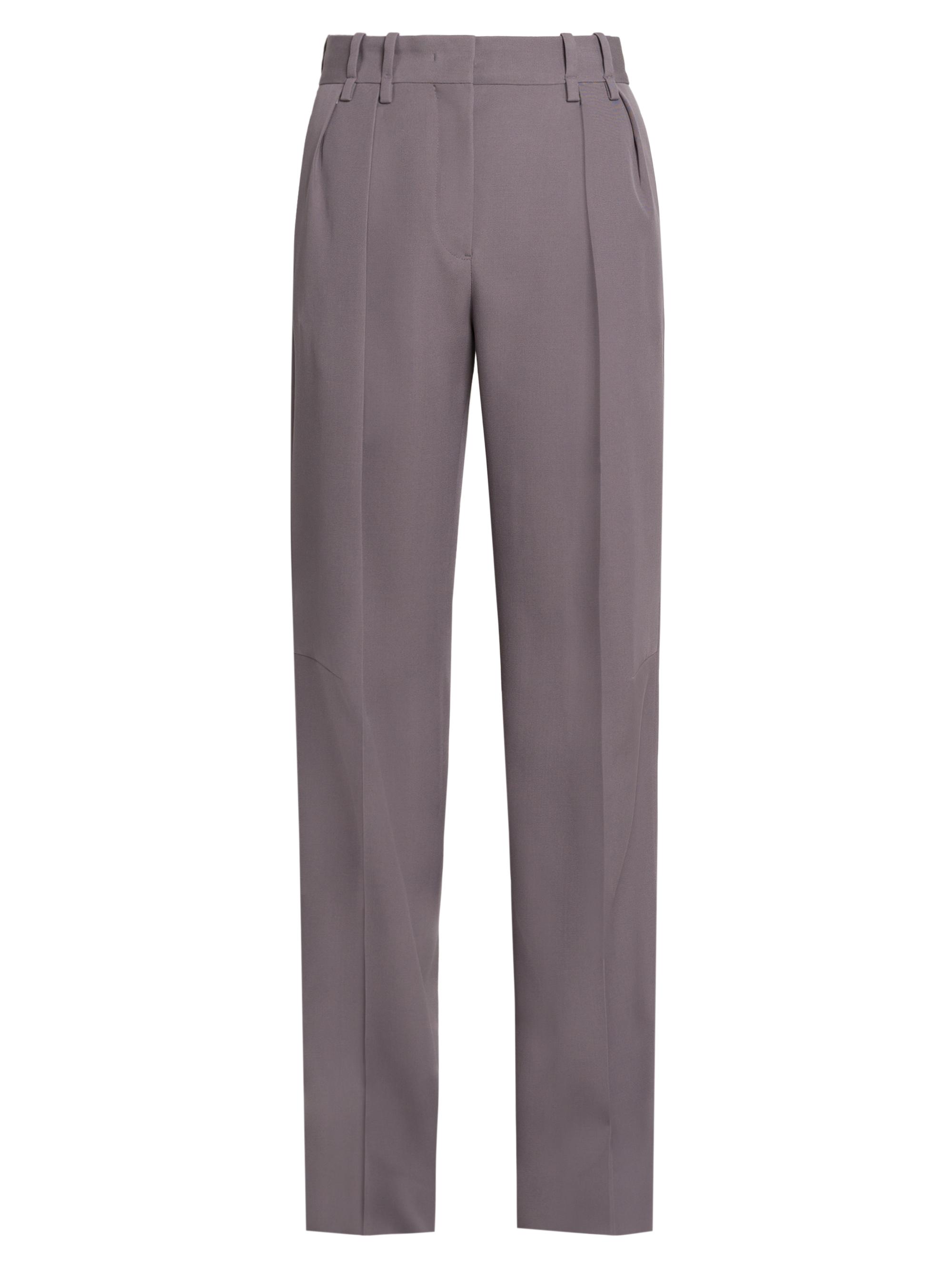 Jil Sander Women's Pleat-Front Wool Gabardine Trousers - Red Lotus