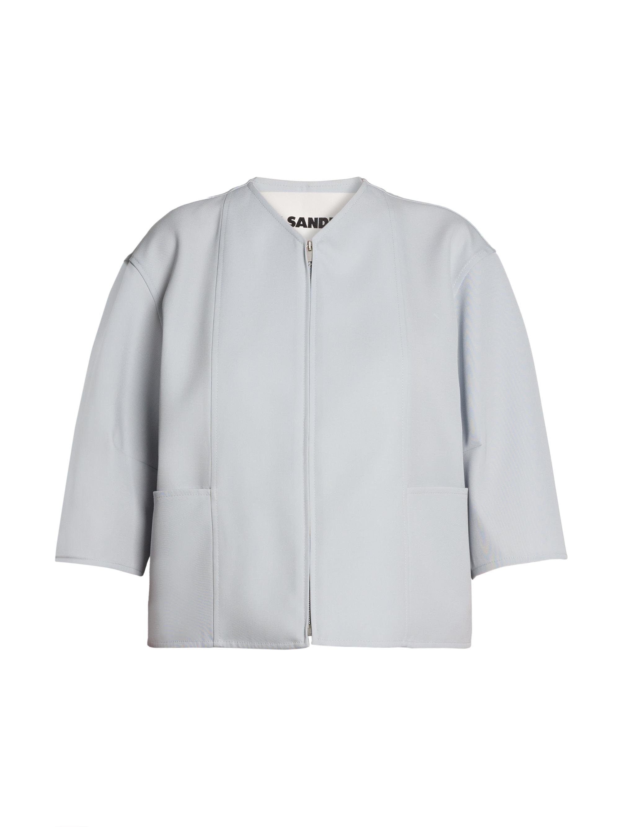 Jil Sander Women's Wool Relaxed-Fit Jacket - Cerulean