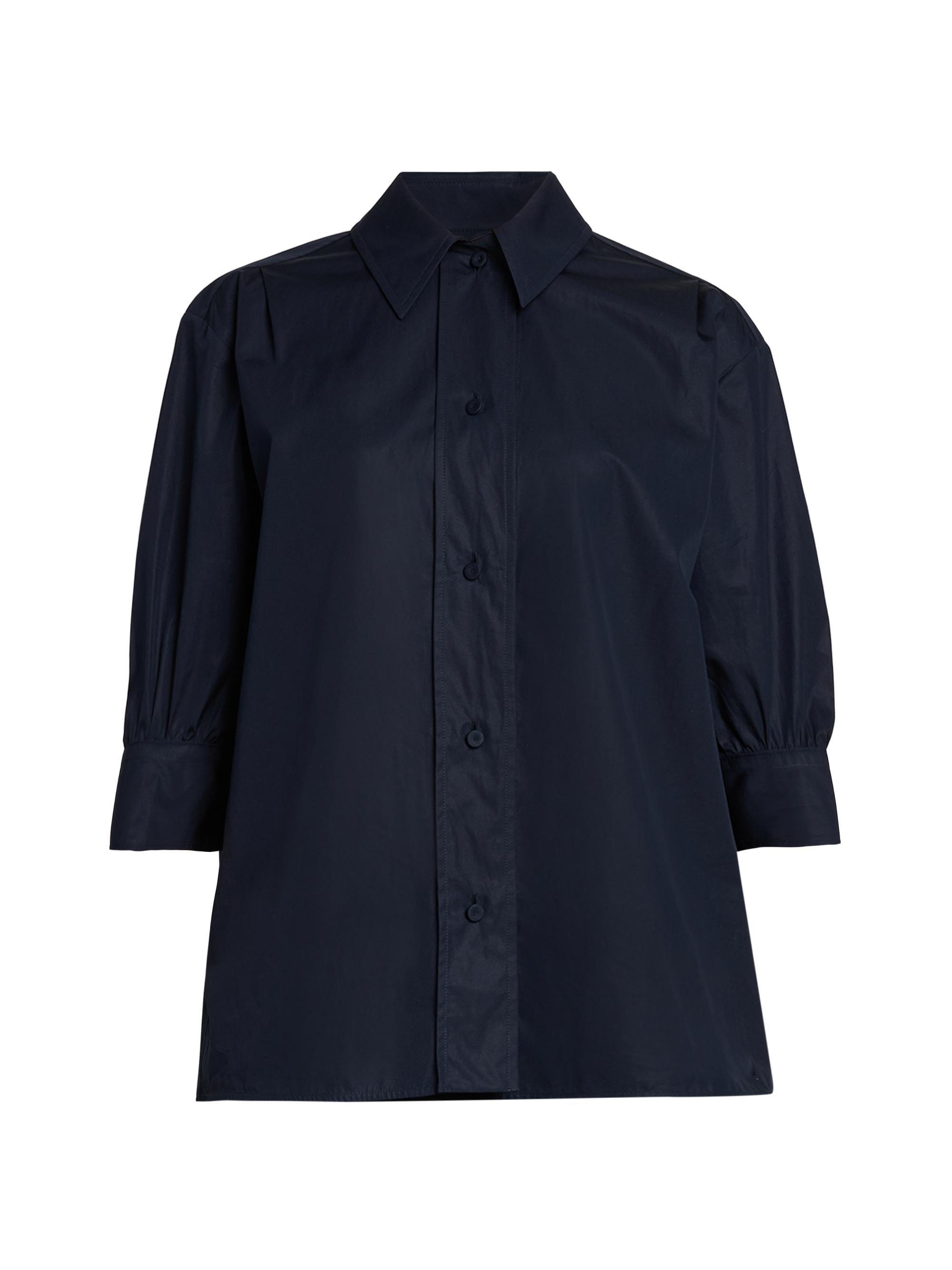 Jil Sander Women's Cotton Poplin Boxy Shirt - Navy