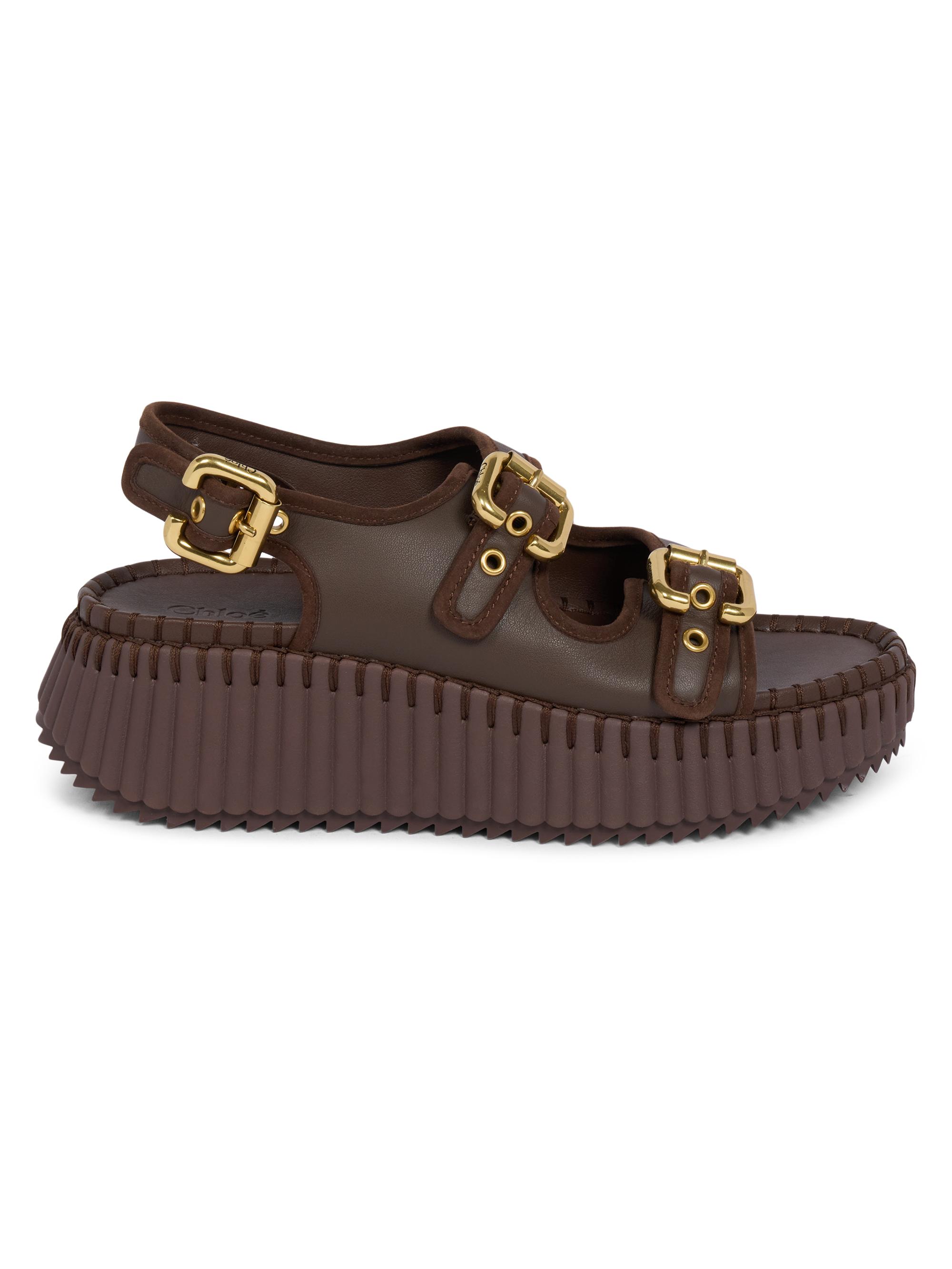 Chloé Nama Leather Platform Sandals | Saks Fifth Avenue