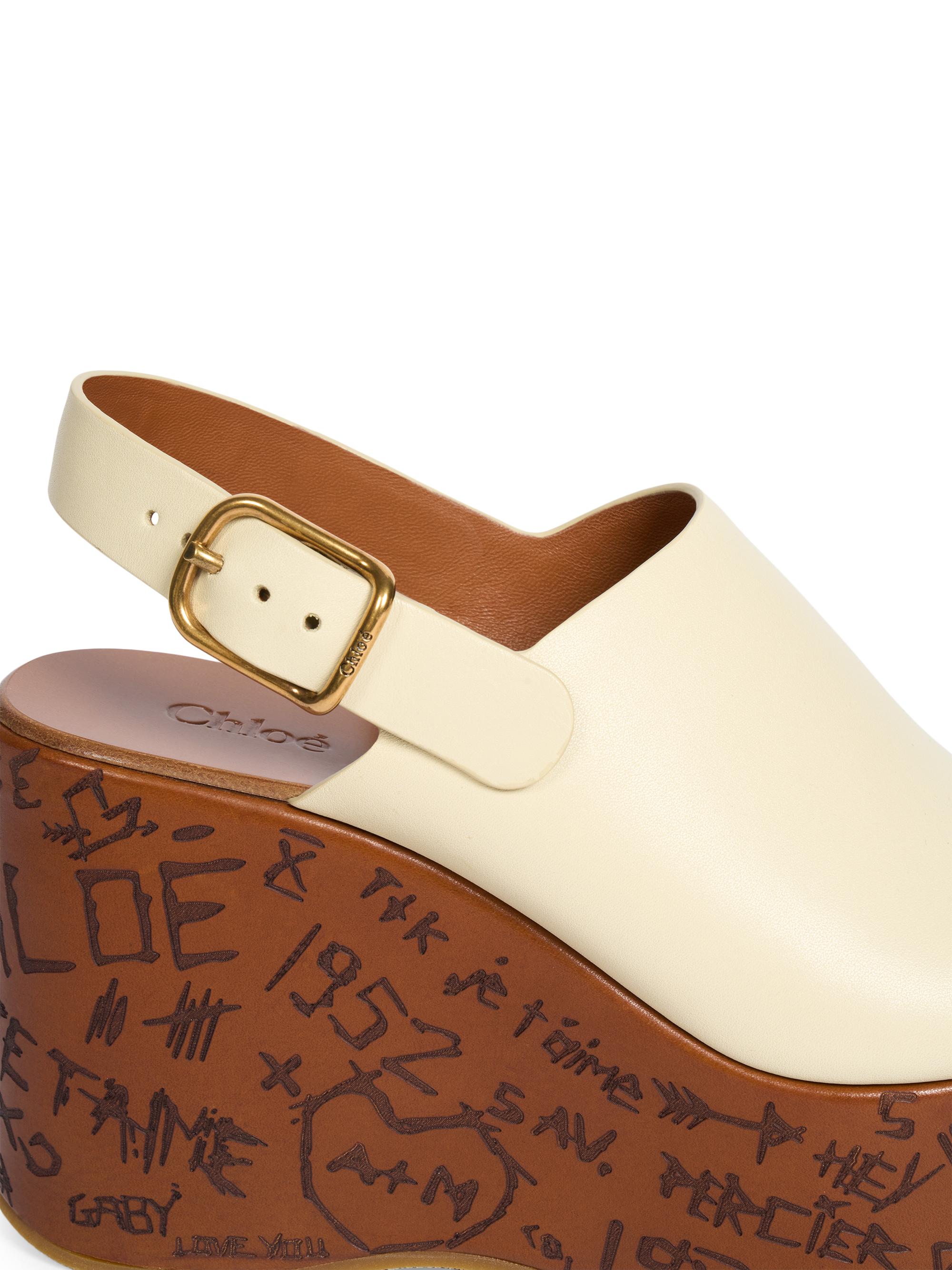 Chloé Maxime 80MM Grafitti Platform Wedge Sandals | Saks Fifth Avenue