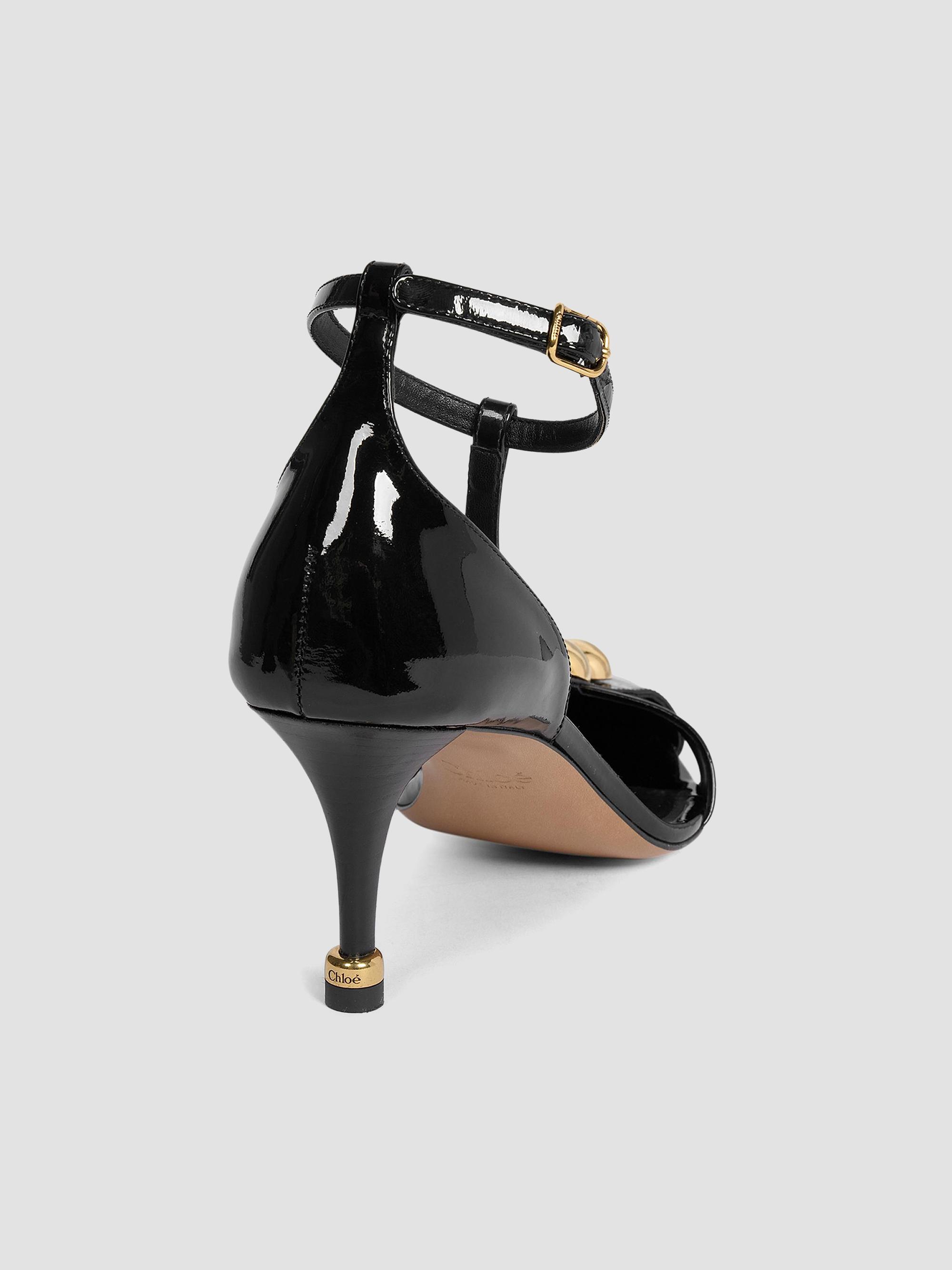 Chloé Cleia 70MM Studded Patent Leather Pumps | Saks Fifth Avenue