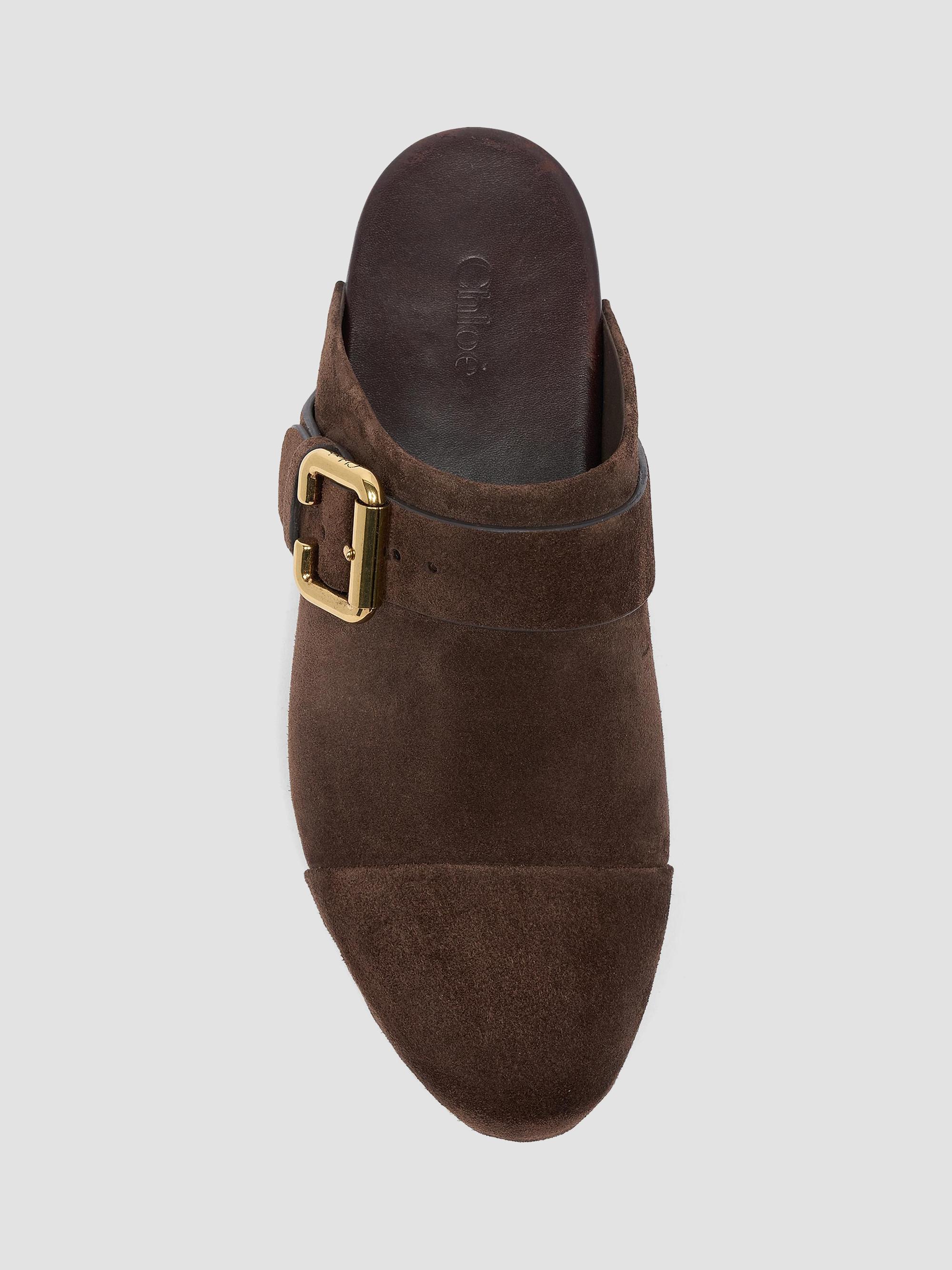 Chloé Women's Jeannette Suede Clogs - Chocolate Brown | Thumbnail 4