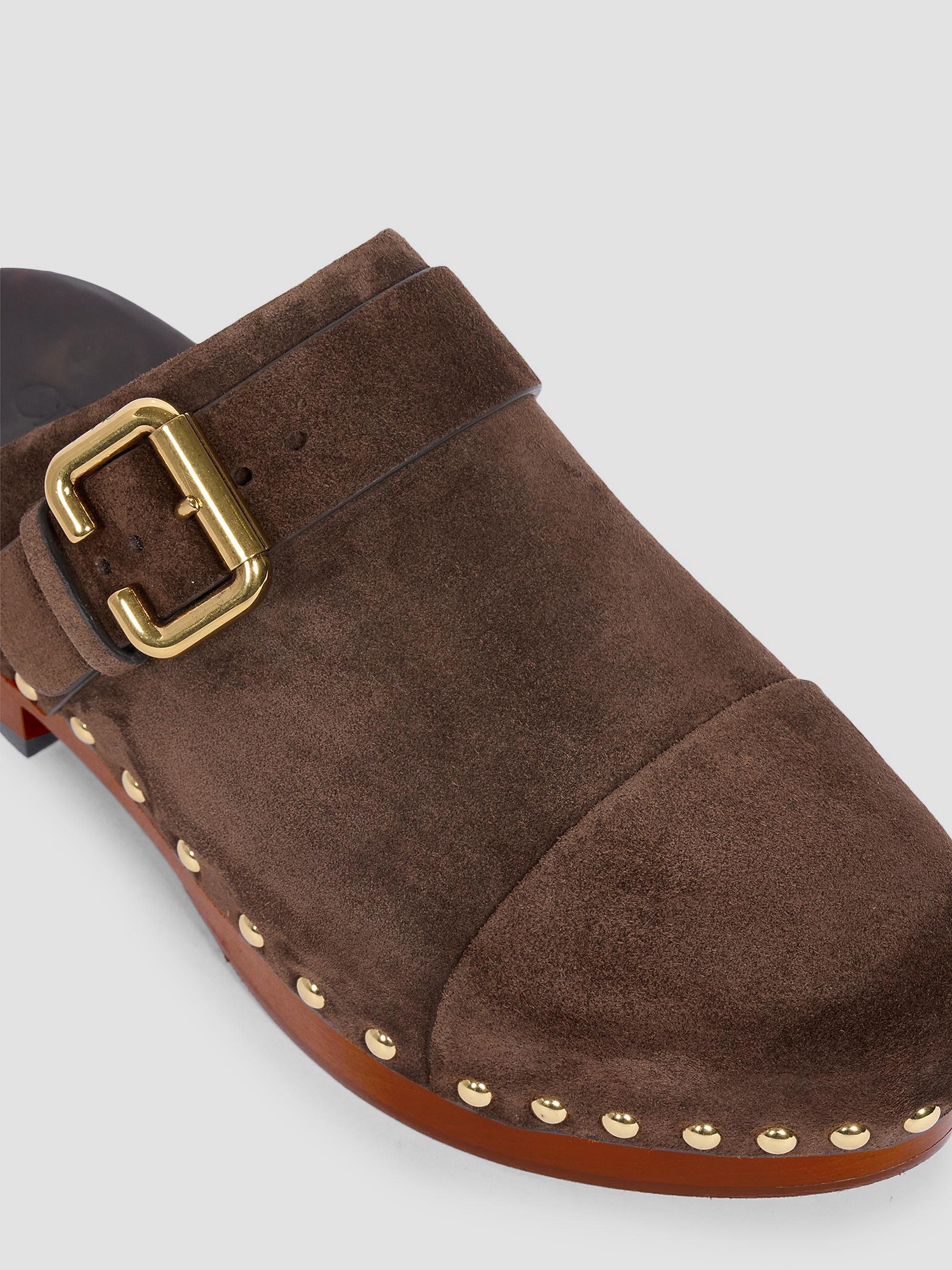 Chloé Women's Jeannette Suede Clogs - Chocolate Brown | Thumbnail 5