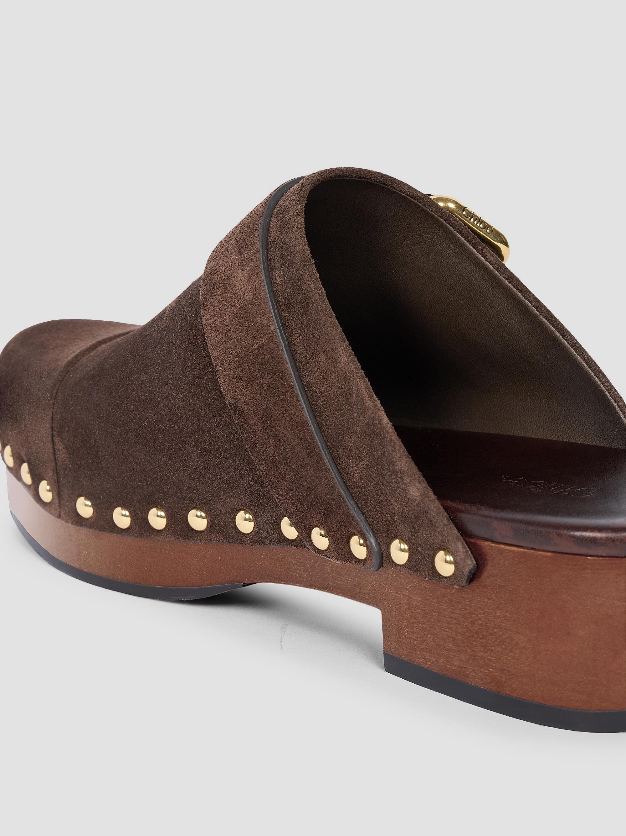 Chloé Women's Jeannette Suede Clogs - Chocolate Brown | Thumbnail 7
