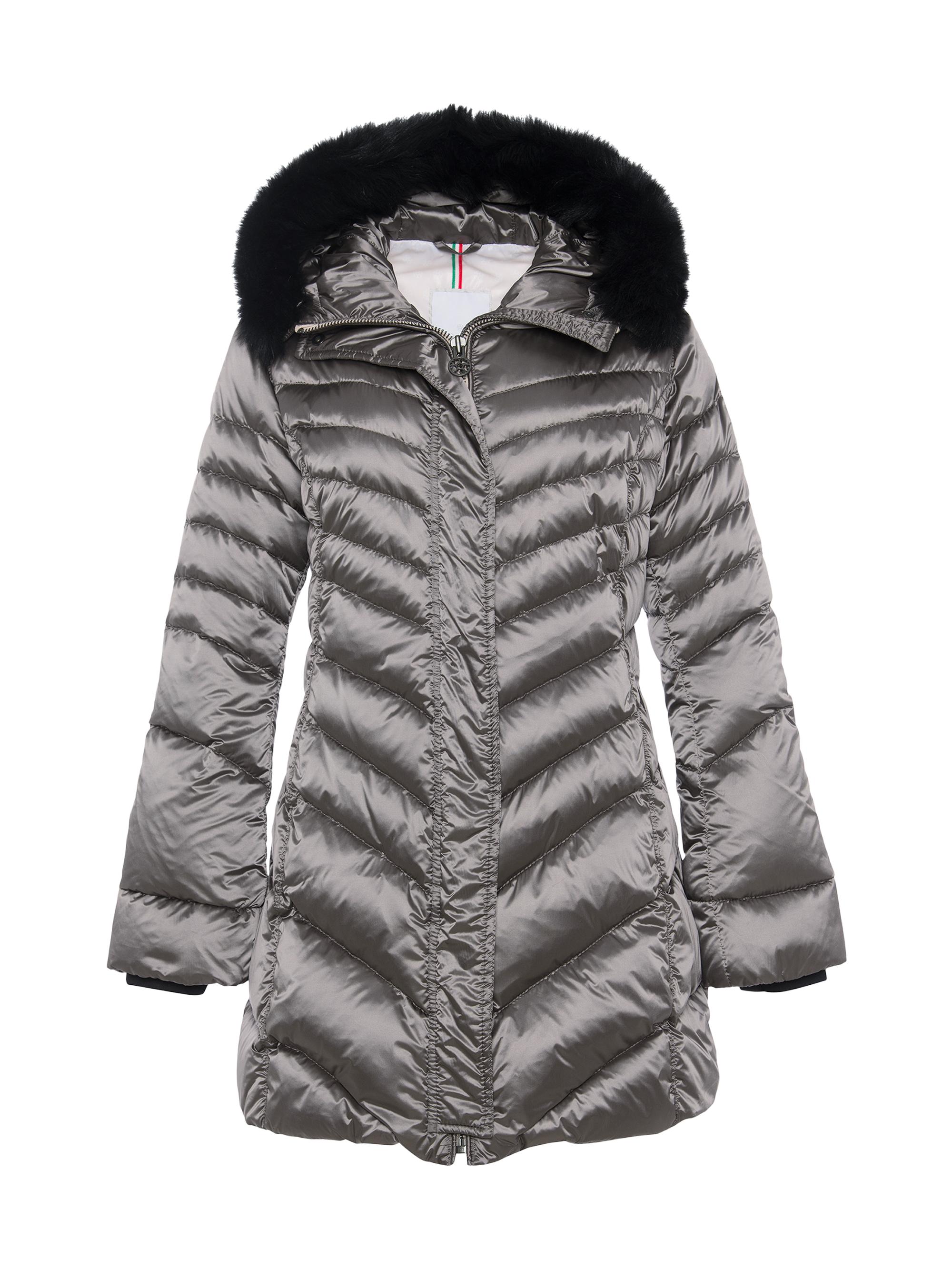 Gorski Women's Apres-ski Jacket with Detachable Toscana Lamb Hood Trim - Griege | Thumbnail 7