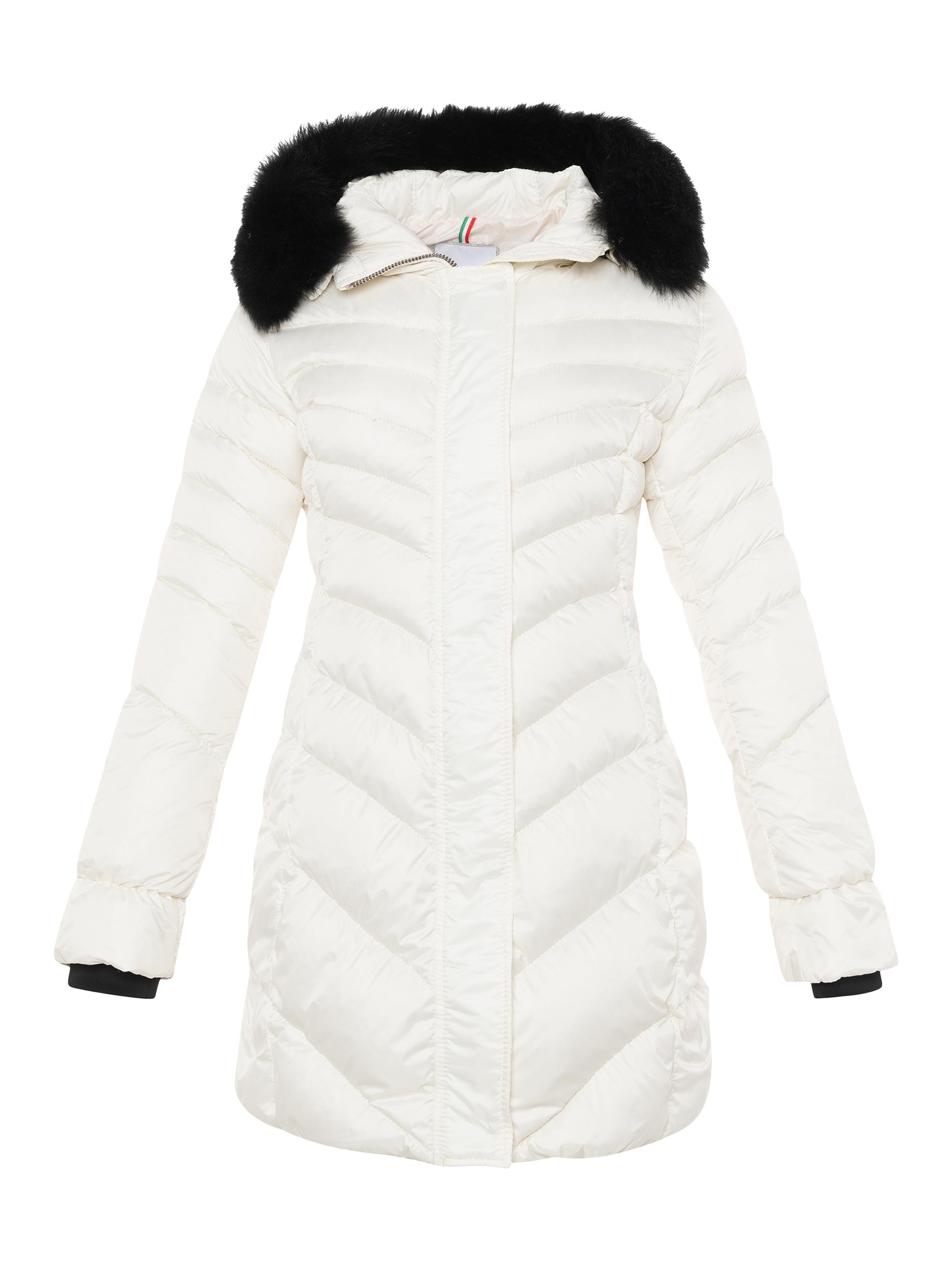 Gorski Women's Apres-ski Jacket with Detachable Toscana Lamb Hood Trim -