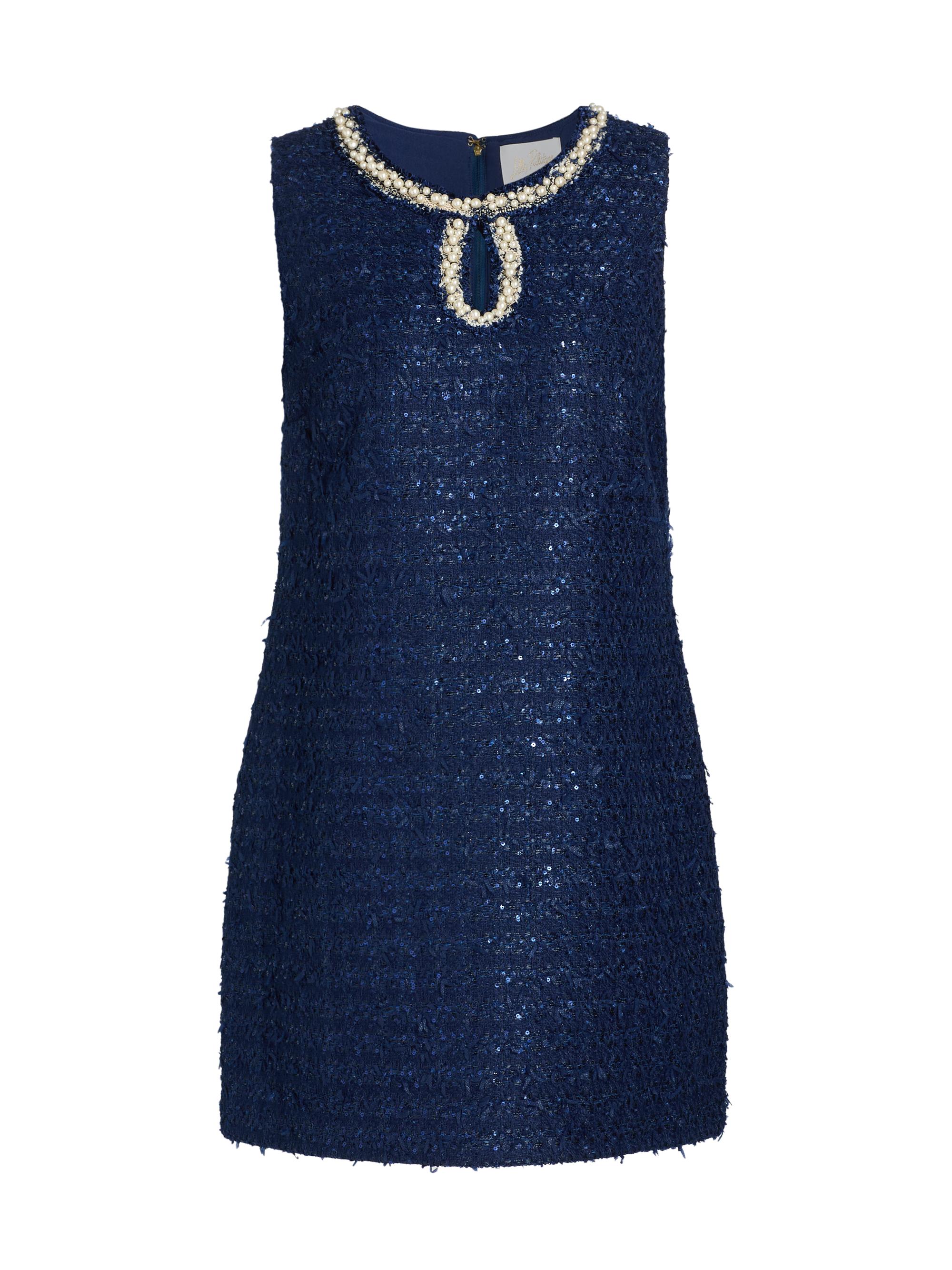 Lilly Pulitzer Women's Ronan Metallic Tweed Romper - Low Tide Navy