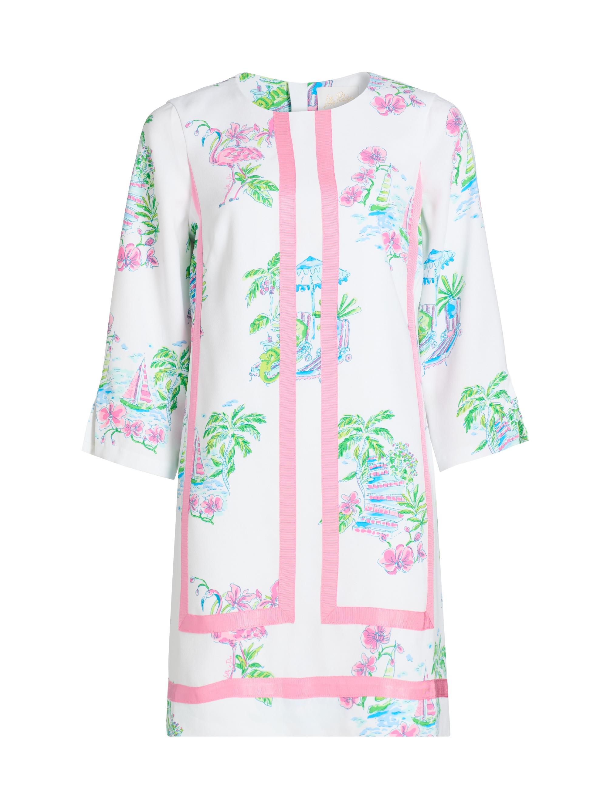 Lilly Pulitzer Women's Margaux Floral Straight Shirtdress - Resort White Dee Lightful