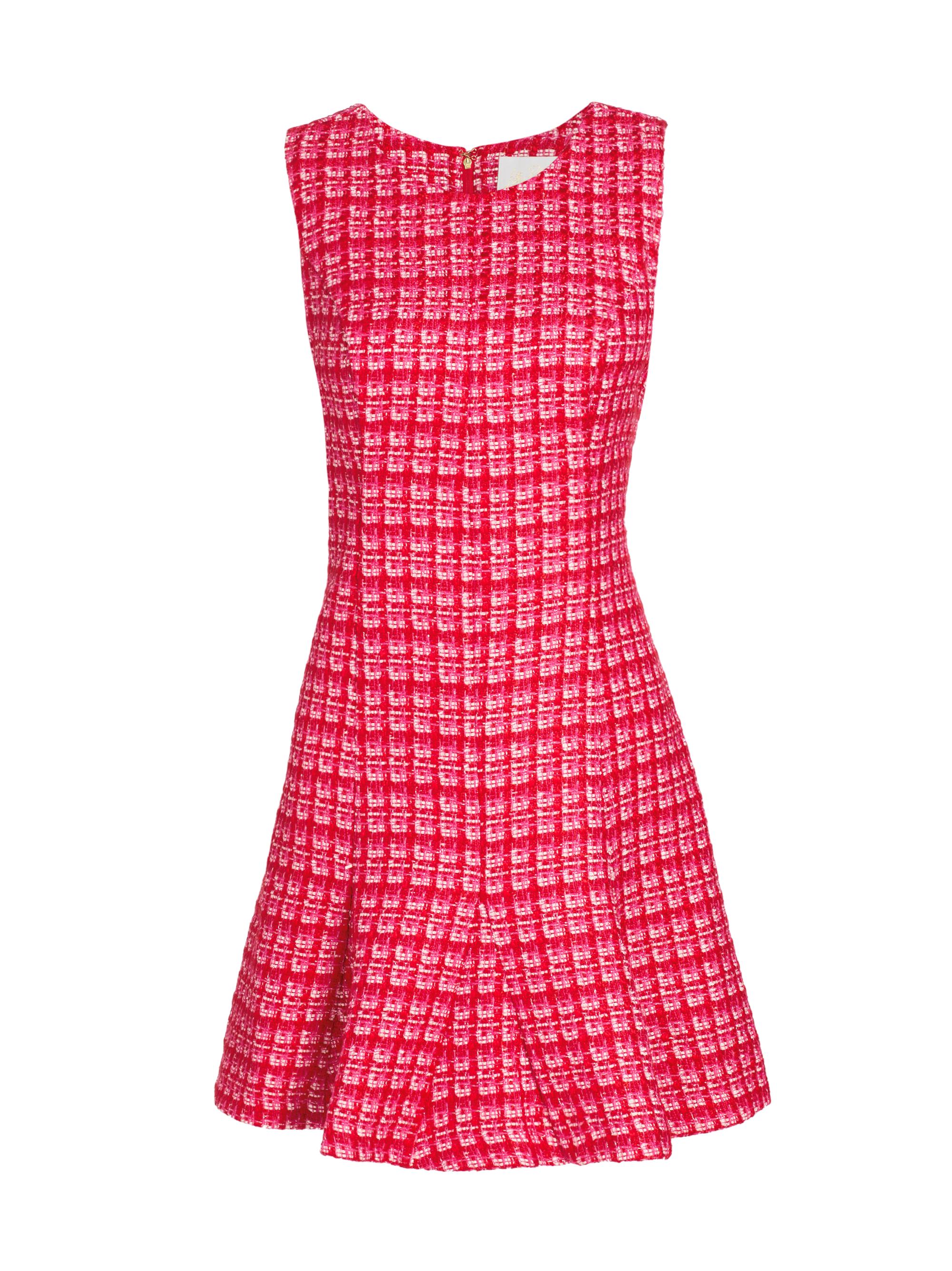 Lilly Pulitzer Women's Enya Bouclé Grid Minidress - Cranberry Red Fiesta Boucle