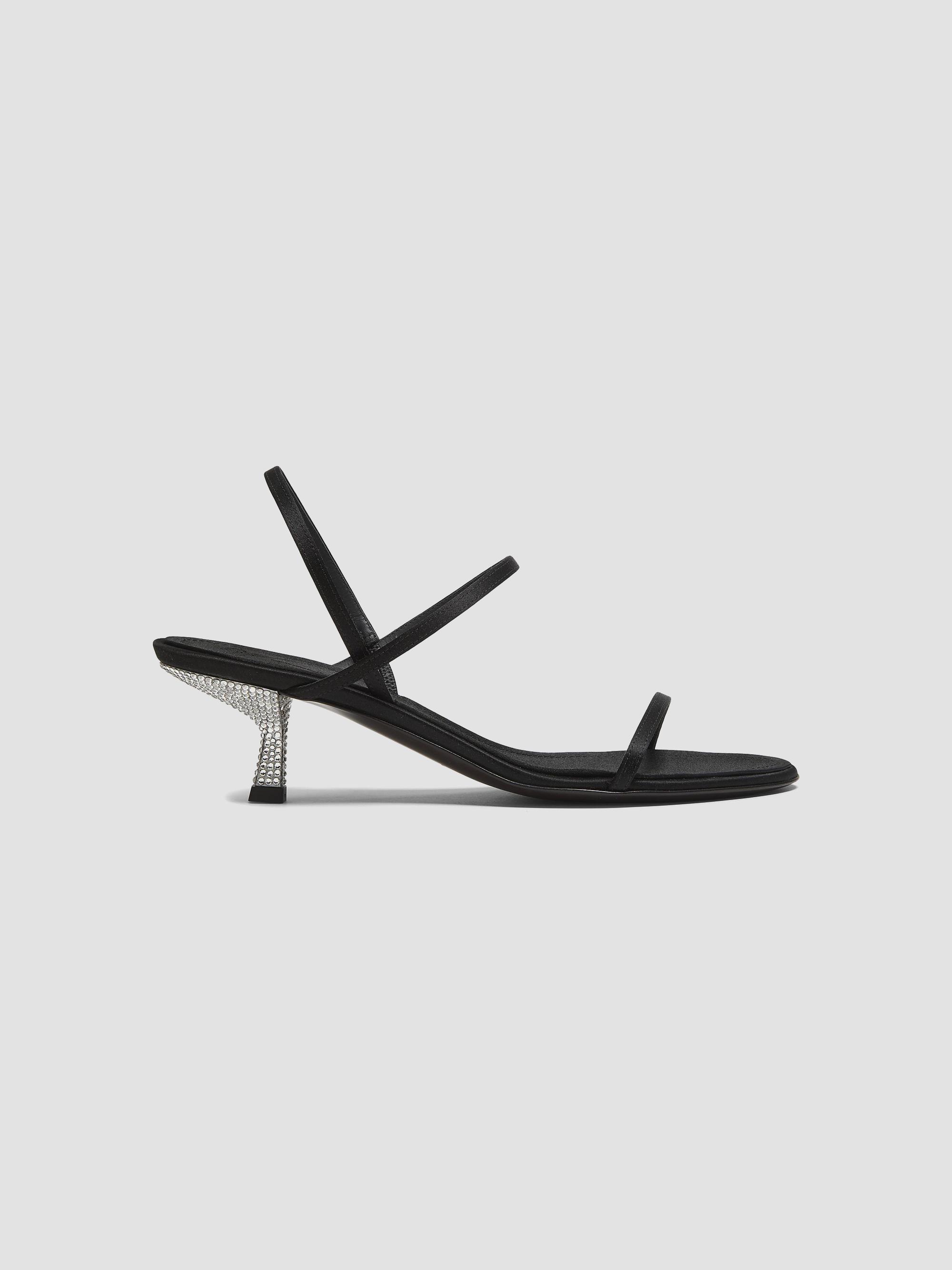 Giuseppe Zanotti Women's Raso Nero 50MM Silk Sandals - Black | Thumbnail 7