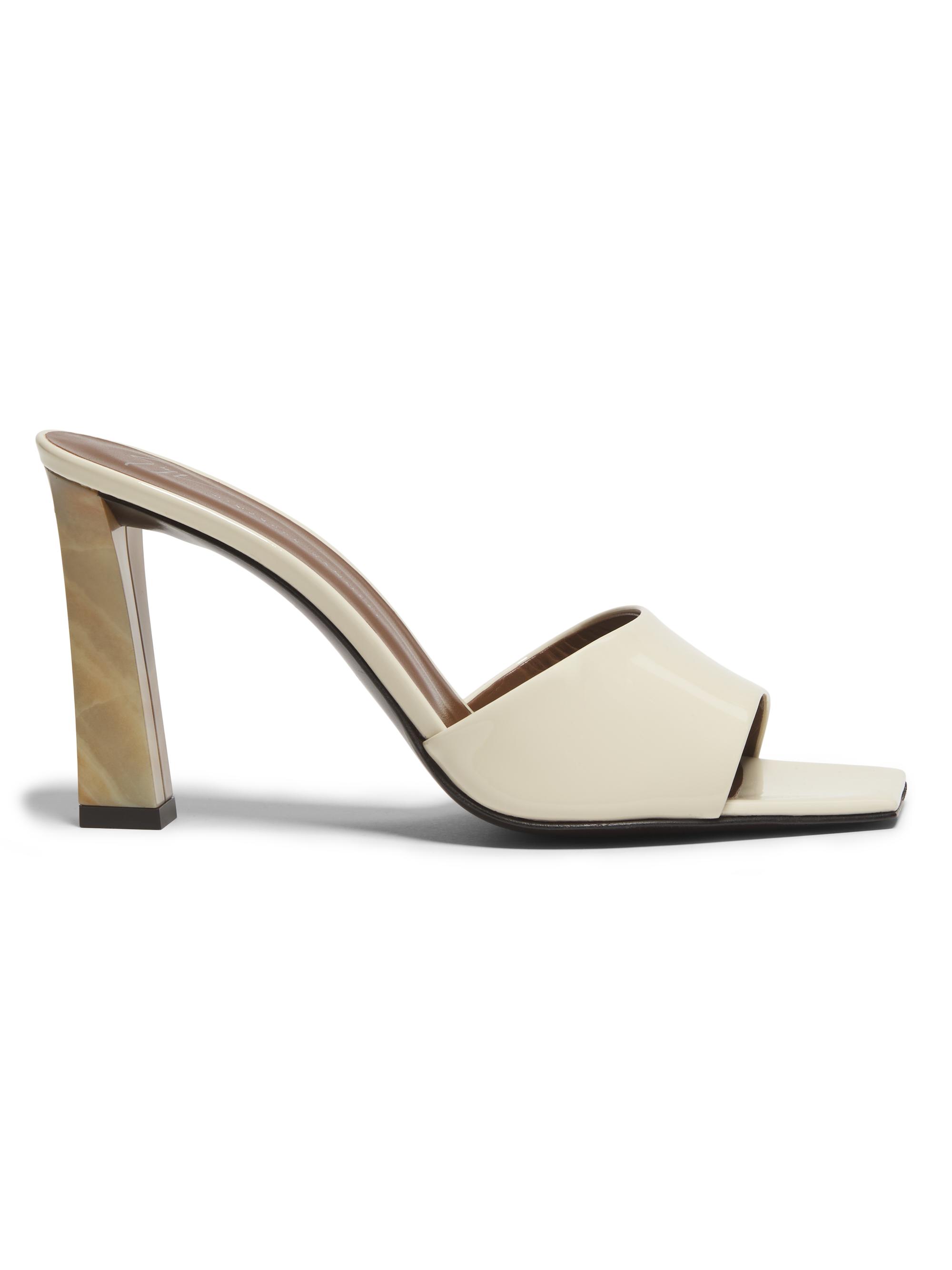 Giuseppe Zanotti Women's Vernice Vague 90MM Patent Leather Sandals - Off White