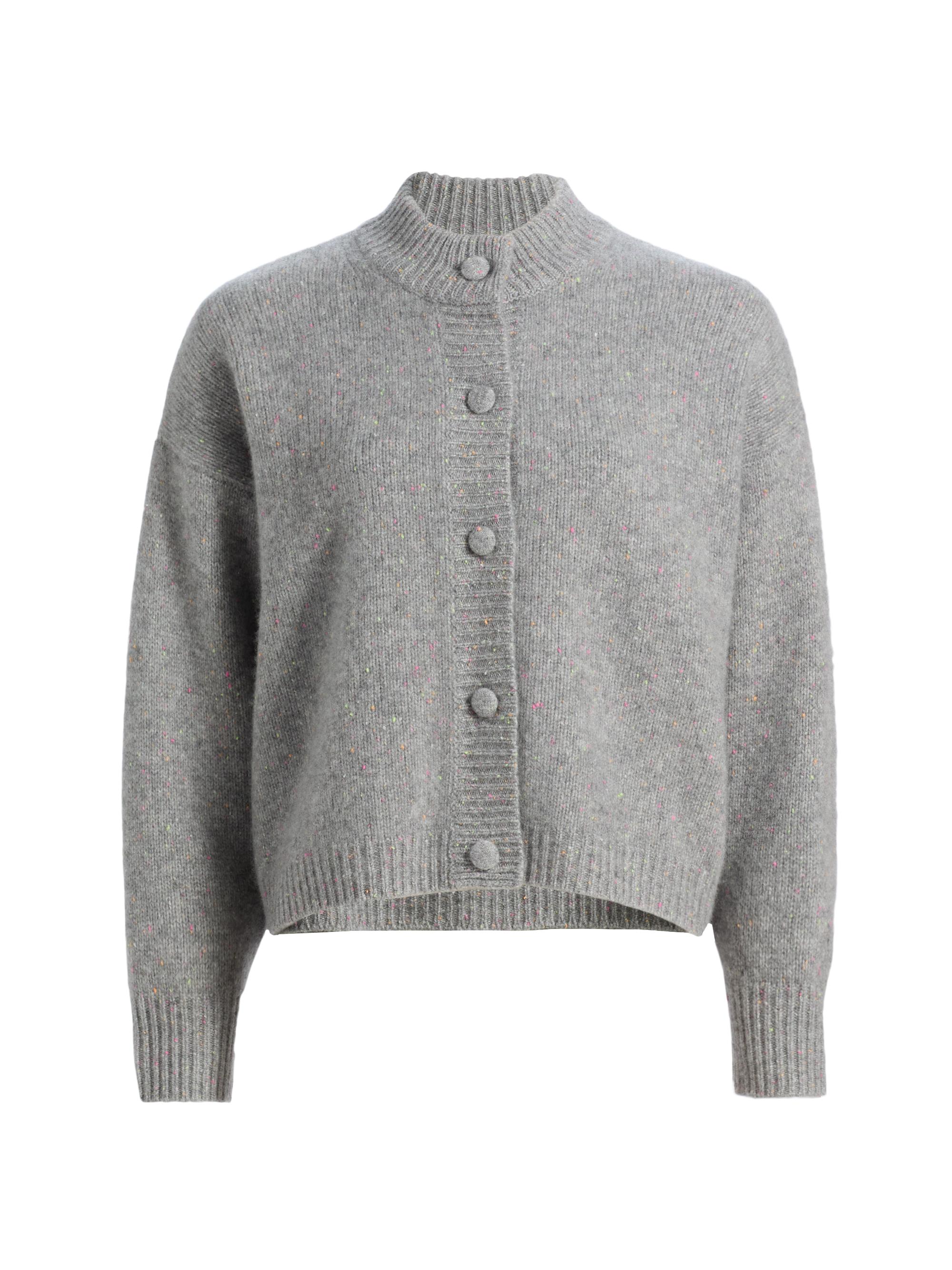 Frame Marl Wool-Alpaca Cardigan | Saks Fifth Avenue