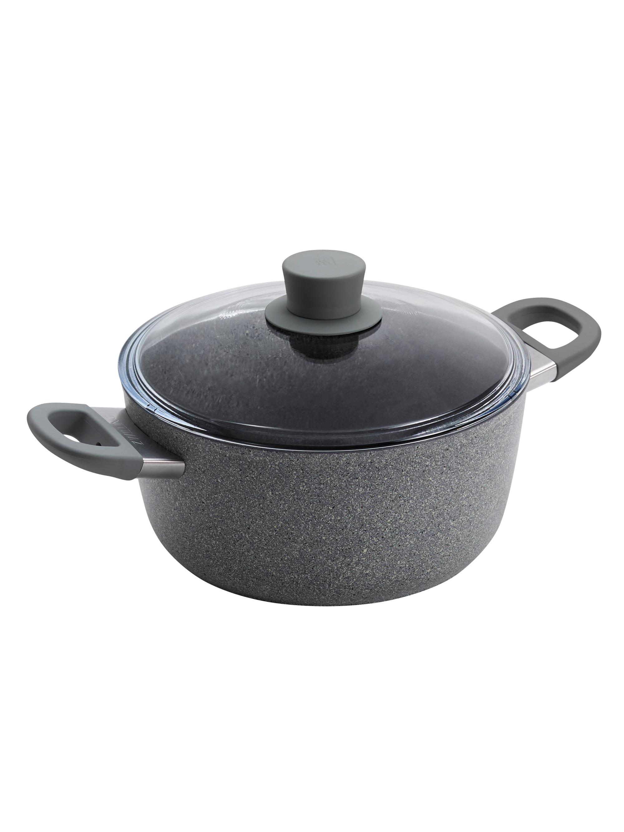 ZWILLING J.A. Henckels Parma Plus Ceramic 4.8-Quart Aluminum Ceramic Nonstick Dutch Oven with Lid - Grey